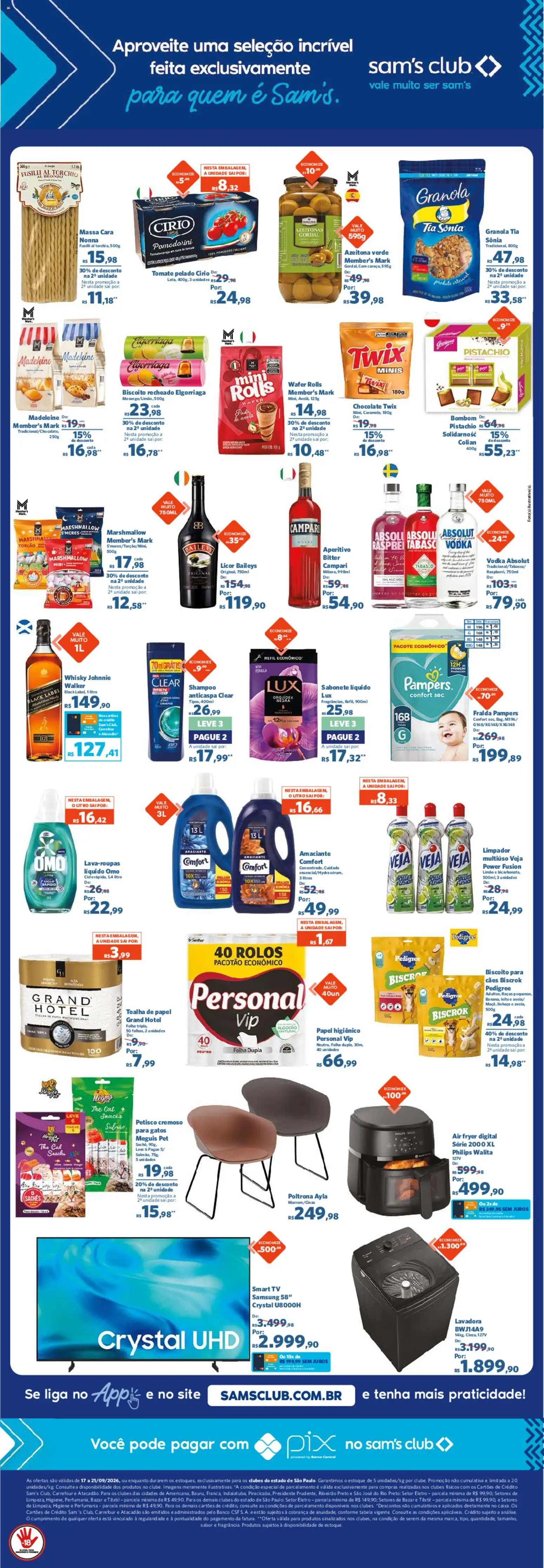 Sam's Club Folheto - válido de 17/09/2026 | Página: 2 | Produtos: Cará, Baileys, Vodka, Sal