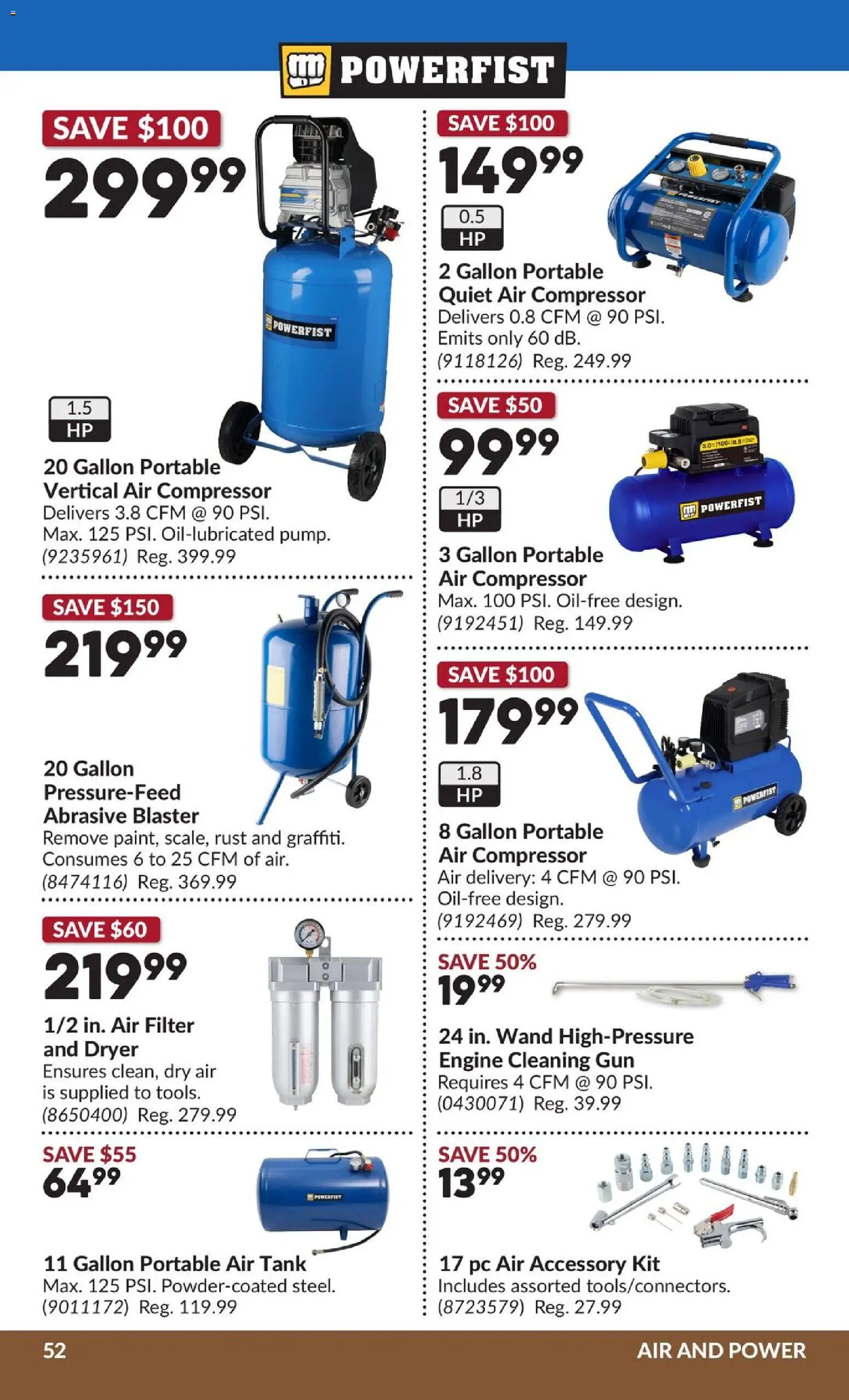 Princess Auto flyer valid from Oct 6, 2026 | Page: 58 | Products: PC, Compressor, Dryer, Air compressor