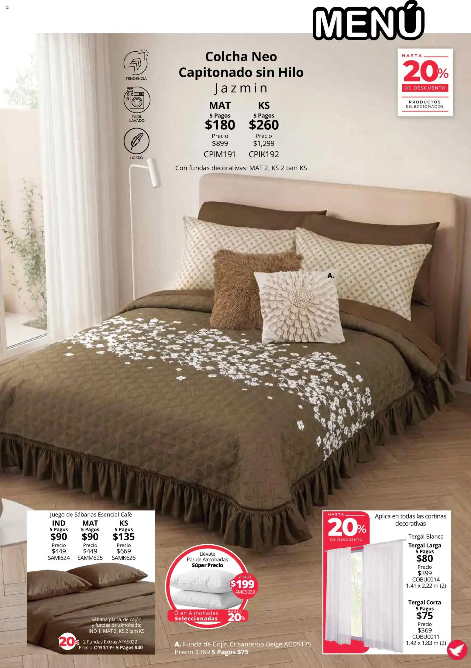 Nuevas ofertas de Colchas Concord válidas en toda la República Mexicana desde el 01/08/2026. ¡Encuentra las mejores ofertas en Colchas Concord catálogo! | Página: 114 | Productos: Juego, Funda, Almohada, Sabanas