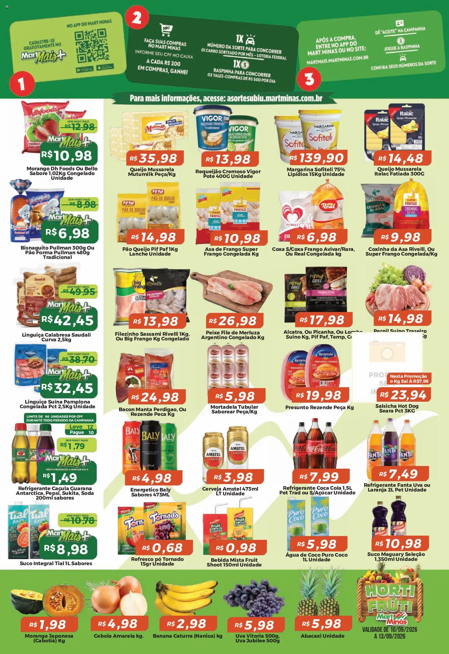 Mart Minas Folheto - válido de 10/09/2026 | Página: 2 | Produtos: Grill, Refresco, Salsicha, Faca