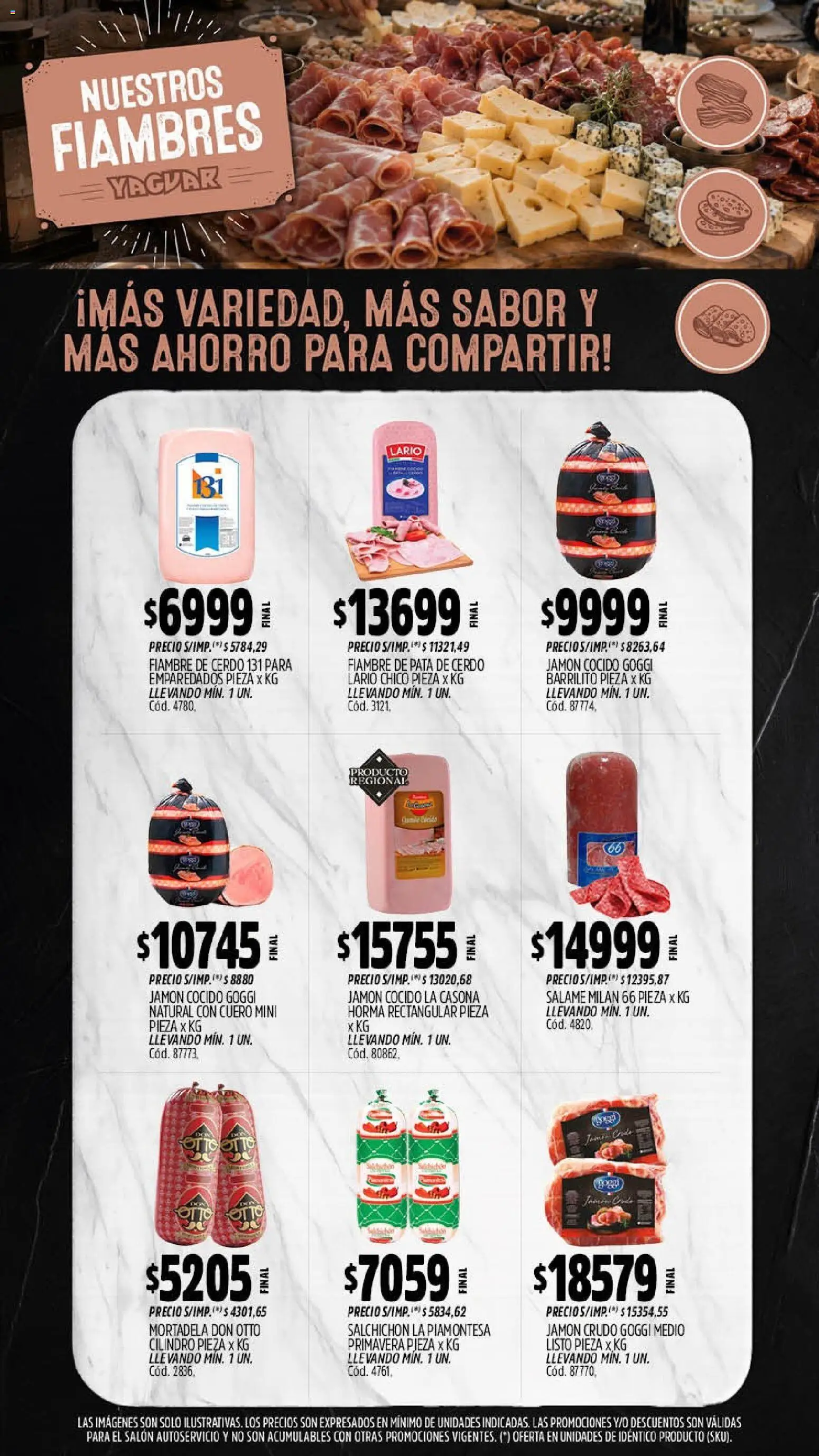 Yaguar - Oferta Semanal San Juan │ válido desde el 14/09/2026 | Página: 8 | Productos: Pata de cerdo, Mortadela, Jamón, Cerdo