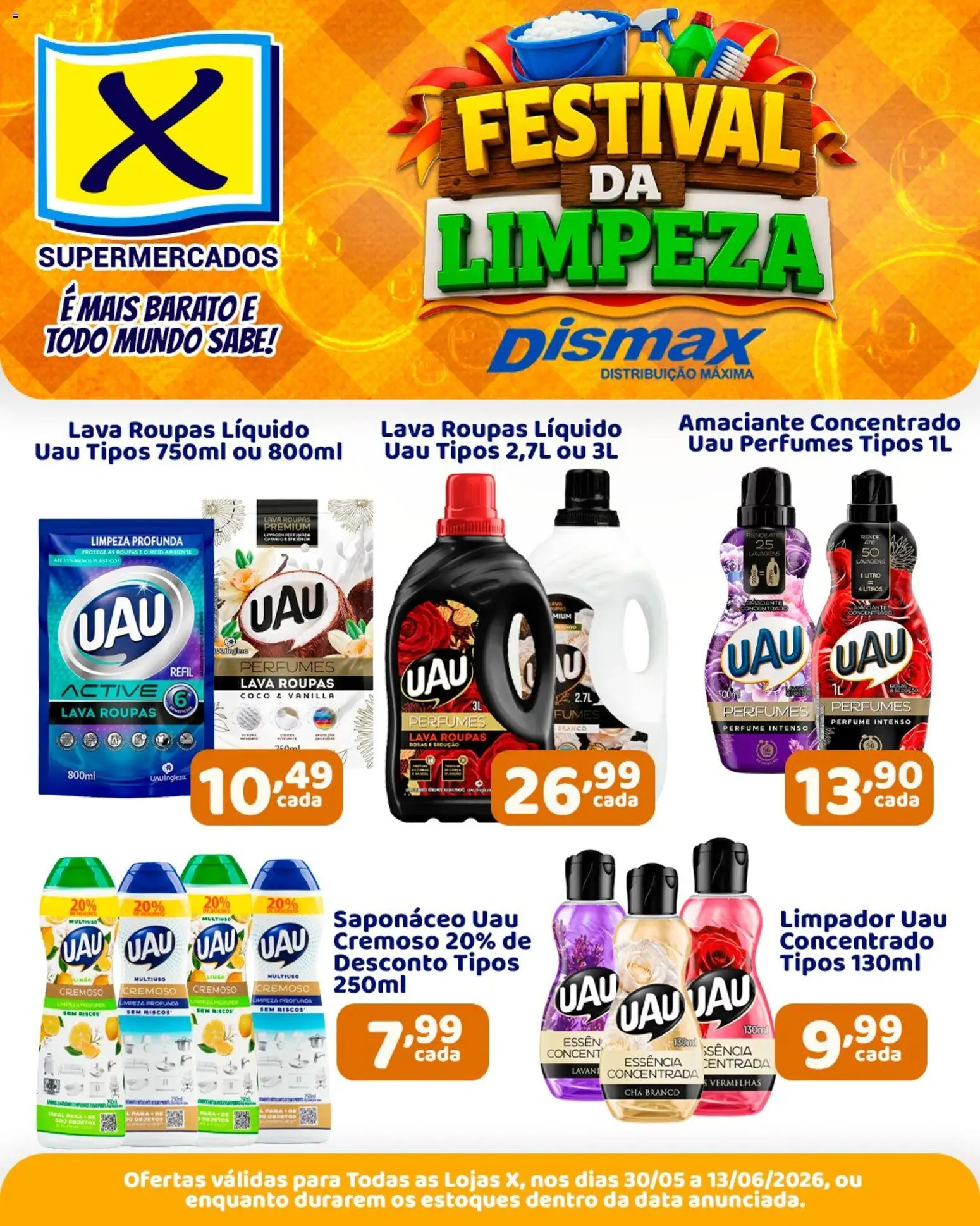 X Supermercados Folheto - válido de 30.05.2026 | Página: 2 | Produtos: Coco, Roupas, Uau perfumes, Amaciante