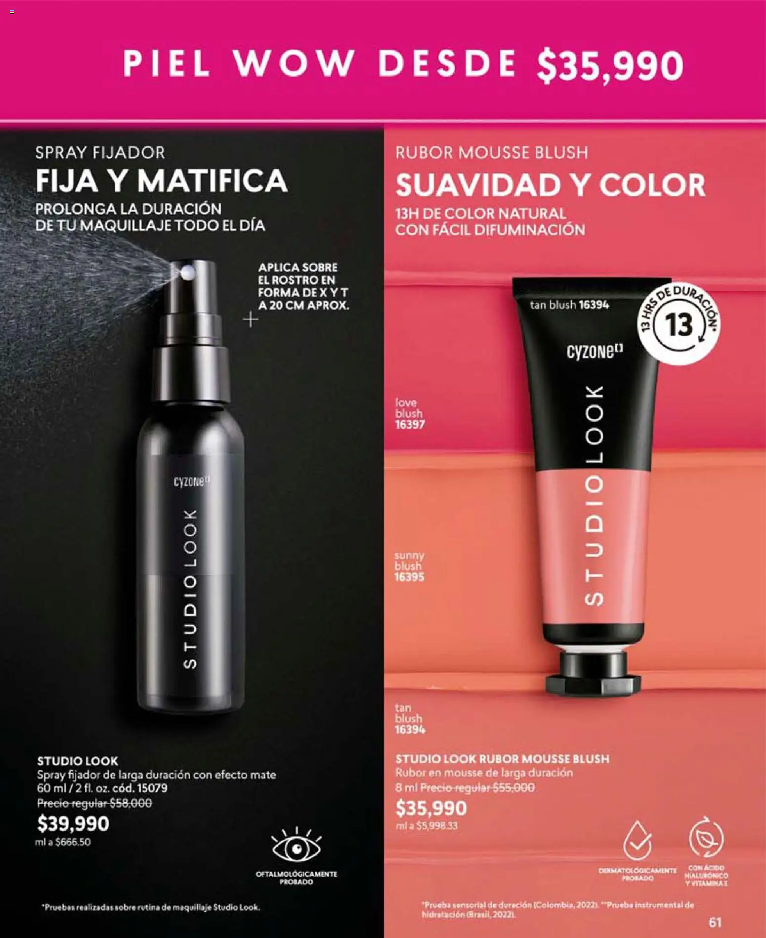 CyZone revista - valida desde el 19.05.2026 | Página: 61 | Productos: Rubor, Sobre, Maquillaje, Mousse
