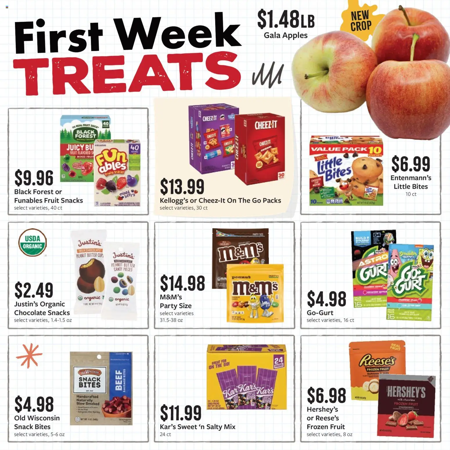 Fareway Monthly Ad - valid from 08/03/2026 | Page: 2 | Products: Chocolate, Juice, Apples, Beef