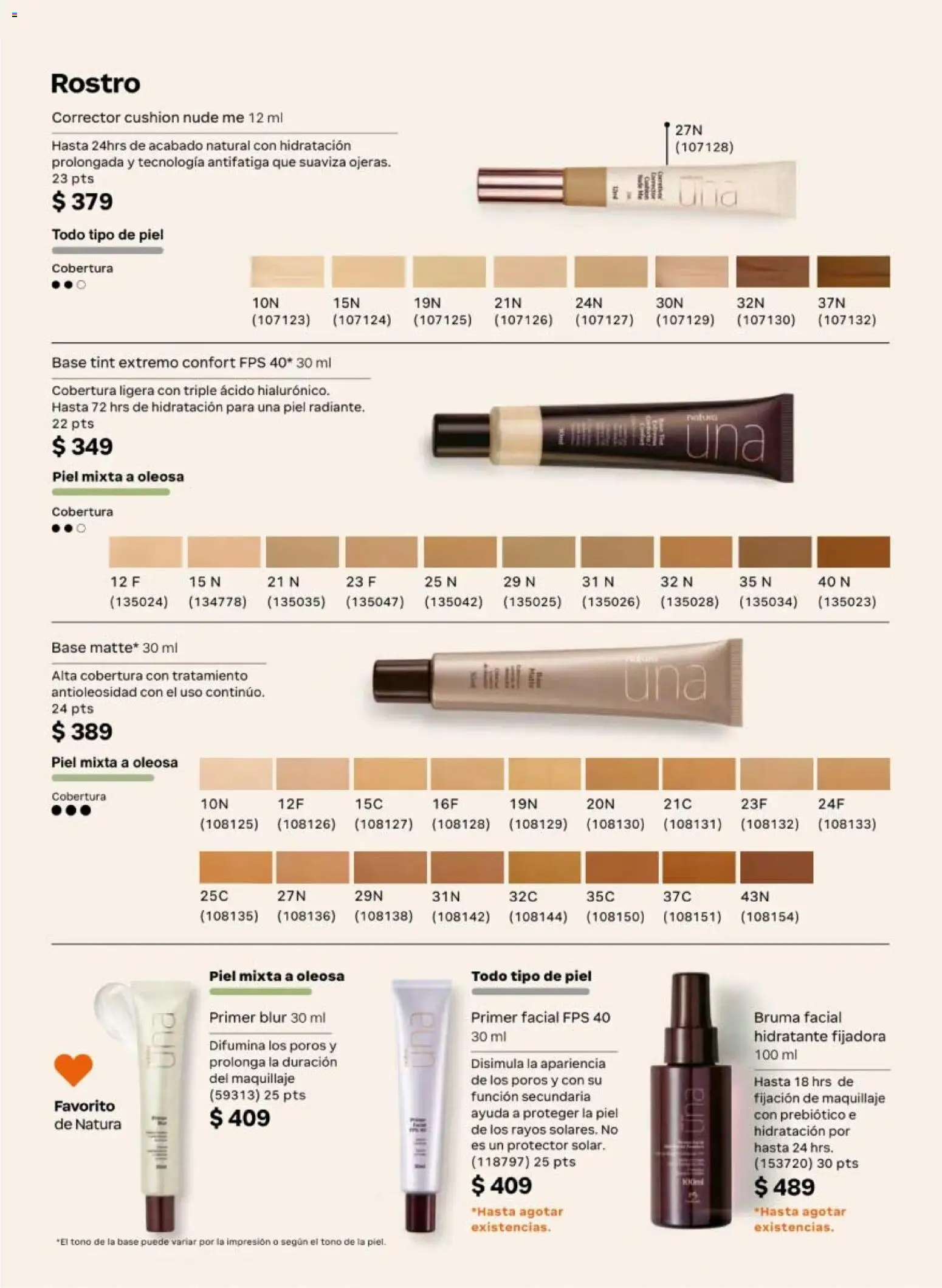 Nuevas ofertas de Natura válidas en toda la República Mexicana desde el 10/07/2026. ¡Encuentra las mejores ofertas en Natura campaña 11 2026! | Página: 51 | Productos: Bruma, Maquillaje, Corrector