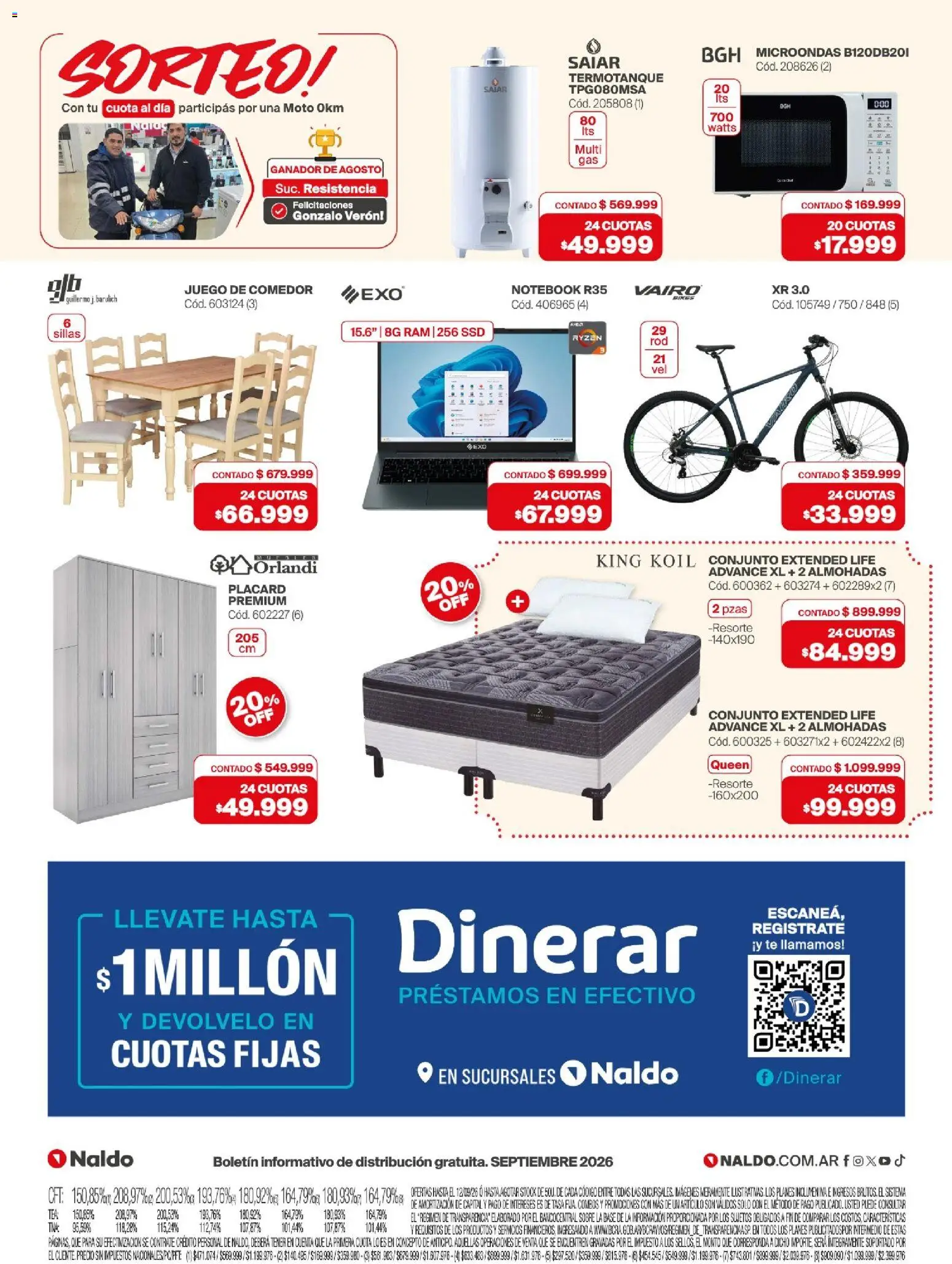 Naldo - Catálogo │ válido desde el 28/08/2026 | Página: 16 | Productos: Juego de comedor, Placard, Sobre, Té