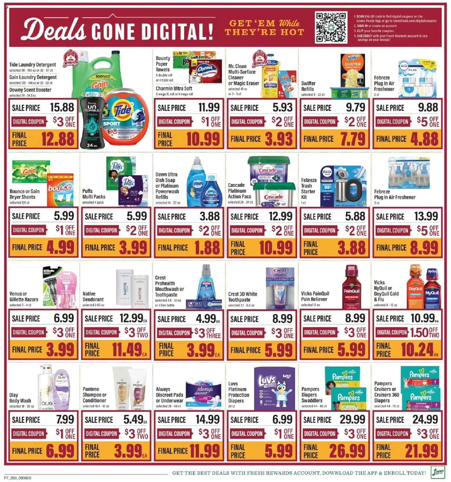 Lowes Foods Weekly Ad - valid from 09/30/2026 | Page: 11 | Products: Air freshener, Diapers, Clip, Starter