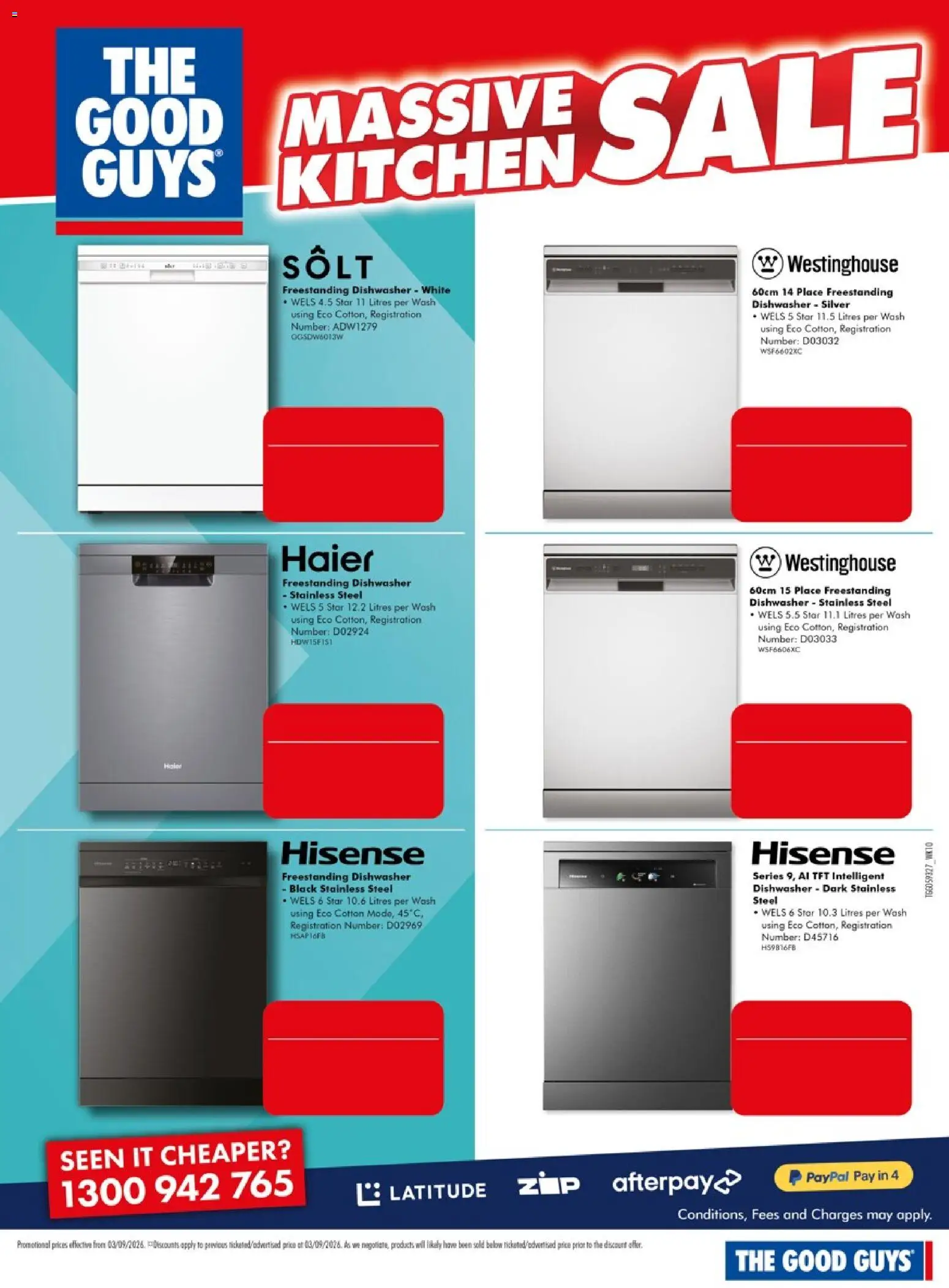 The Good Guys catalogue - valid from 03/09/2026 | Page: 10 | Products: Dishwasher