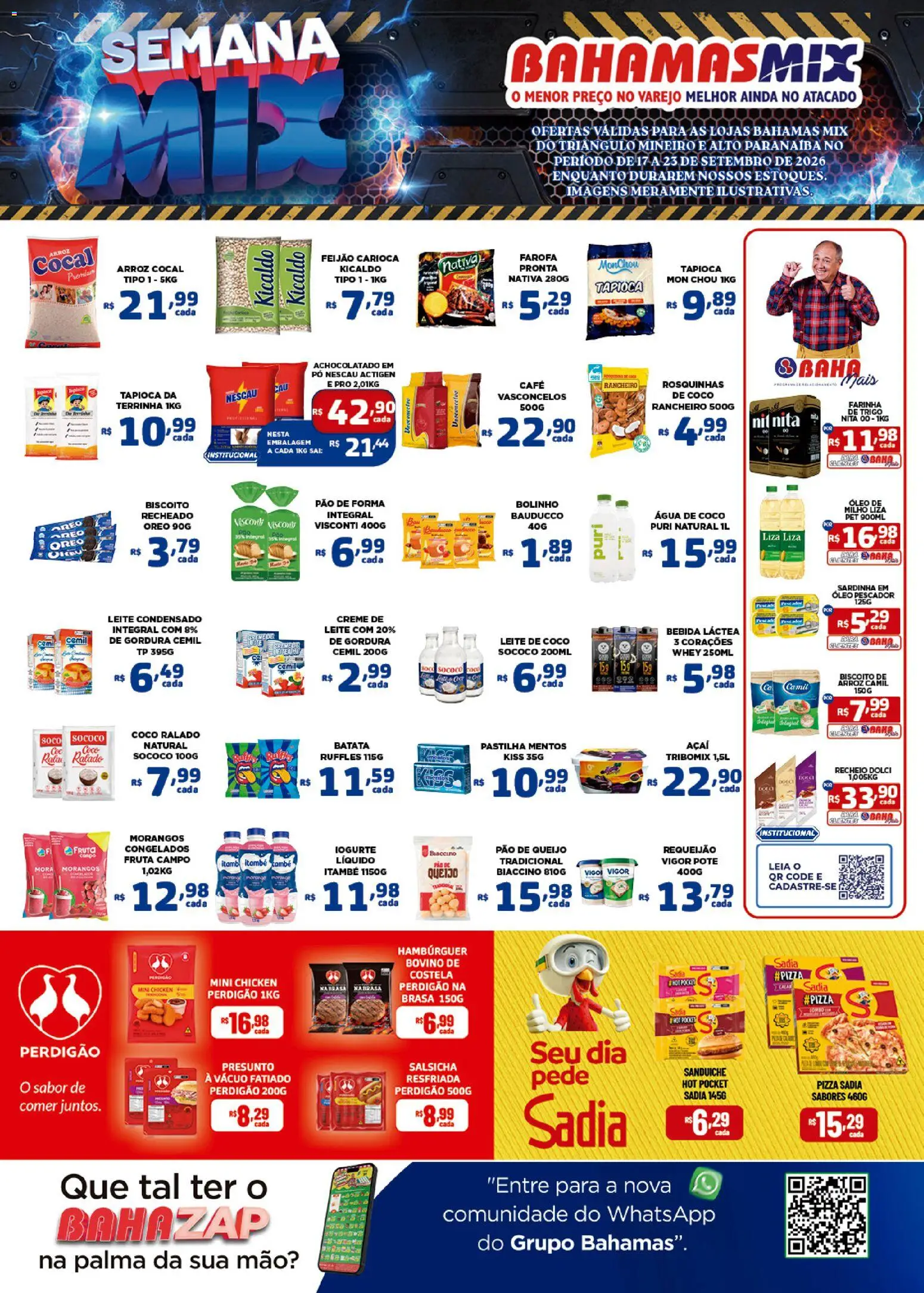 Bahamas Mix Folheto - válido de 17/09/2026 | Página: 1 | Produtos: Farinha, Café, Pizza, Sardinha