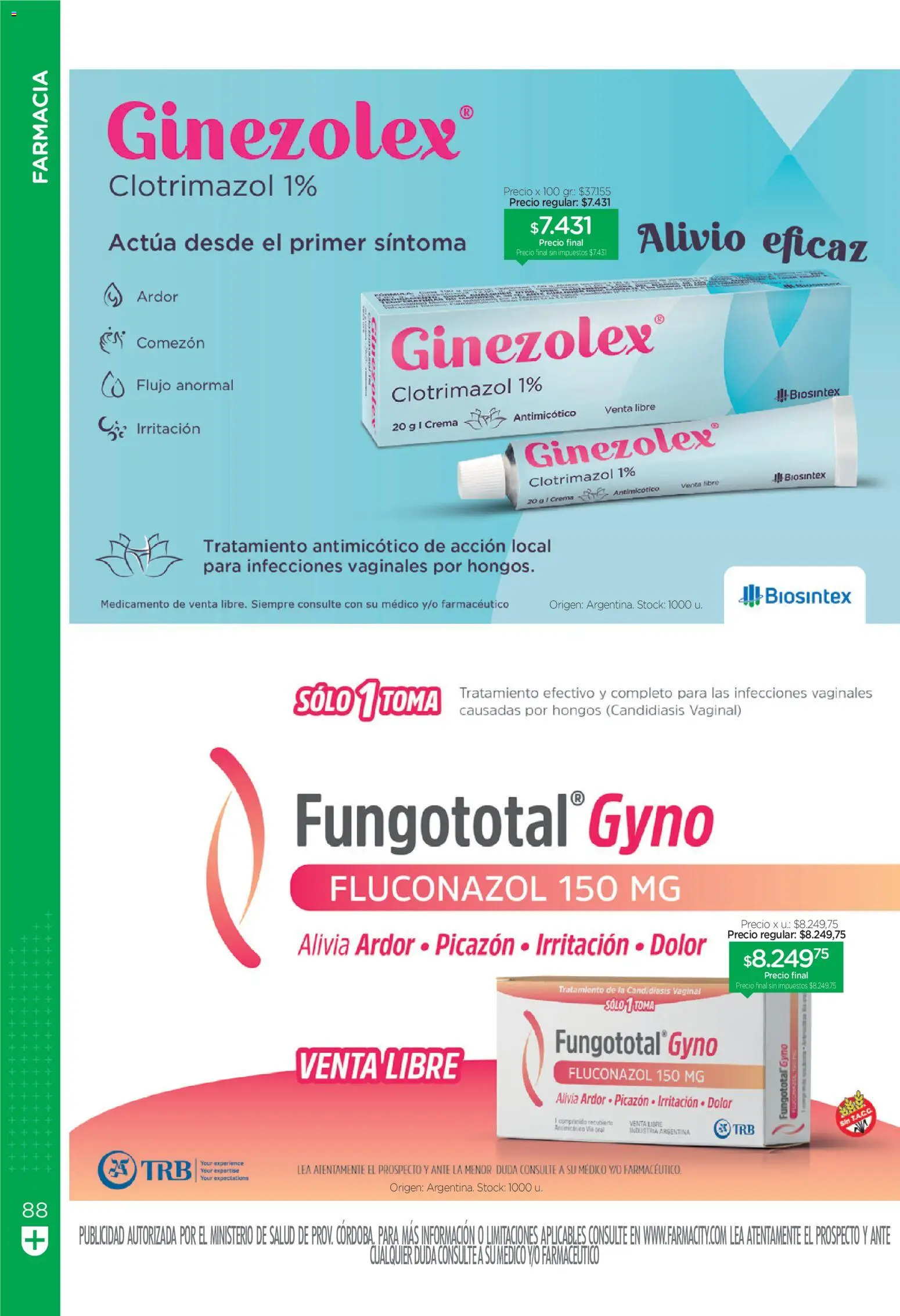 Farmacity catálogo │ válido desde el 30.04.2026 | Página: 88 | Productos: Hongos, Crema