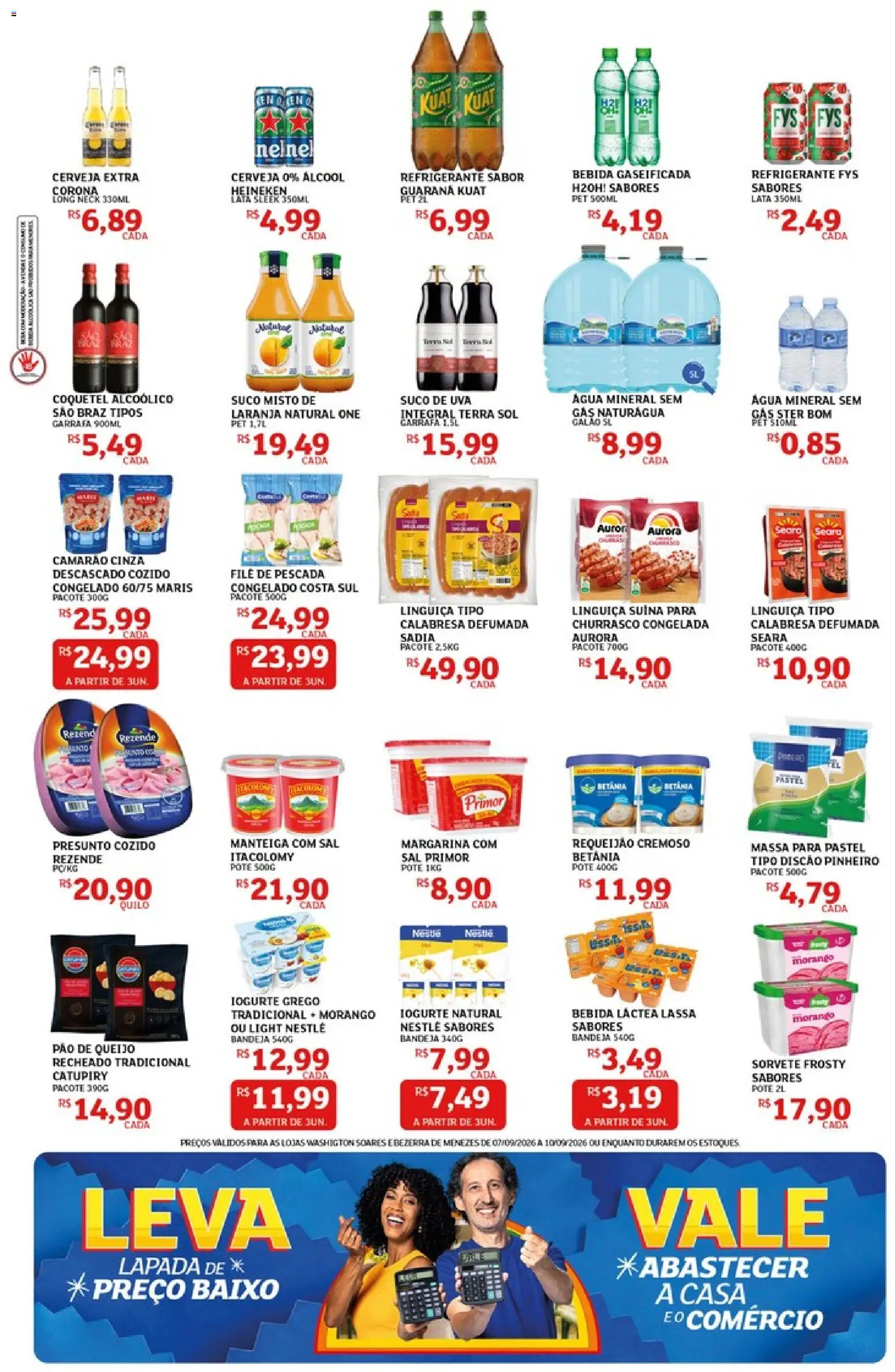 Assaí Atacadista Folheto - válido de 07/09/2026 | Página: 3 | Produtos: Catupiry, Heineken, Iogurte natural, Margarina