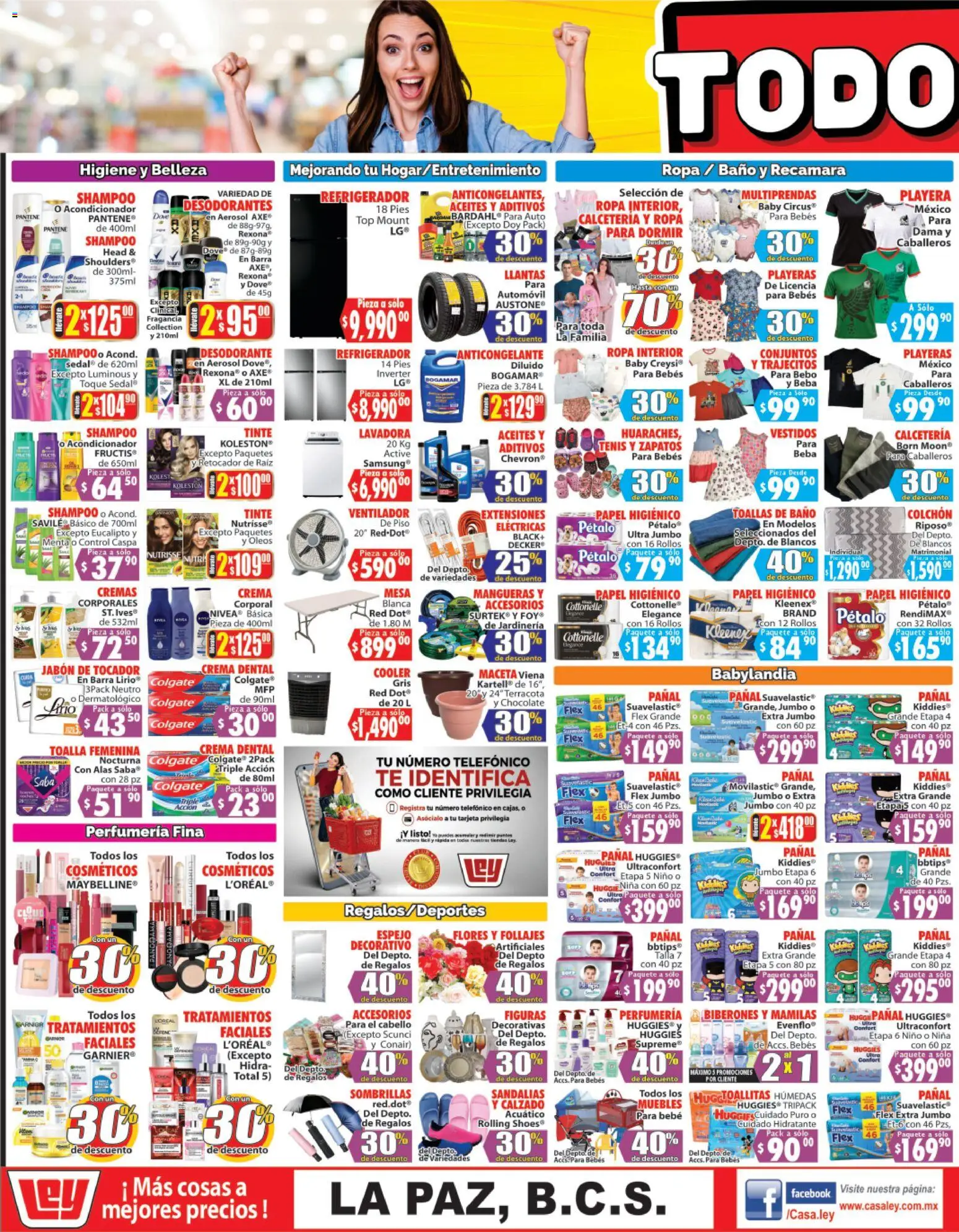 Nuevas ofertas de Casa Ley válidas en toda la República Mexicana desde el 28.05.2026. ¡Encuentra las mejores ofertas en Casa Ley folleto Autoservicio La Paz, BCS! | Página: 3 | Productos: Tenis, Mesa, Baño, Espejo
