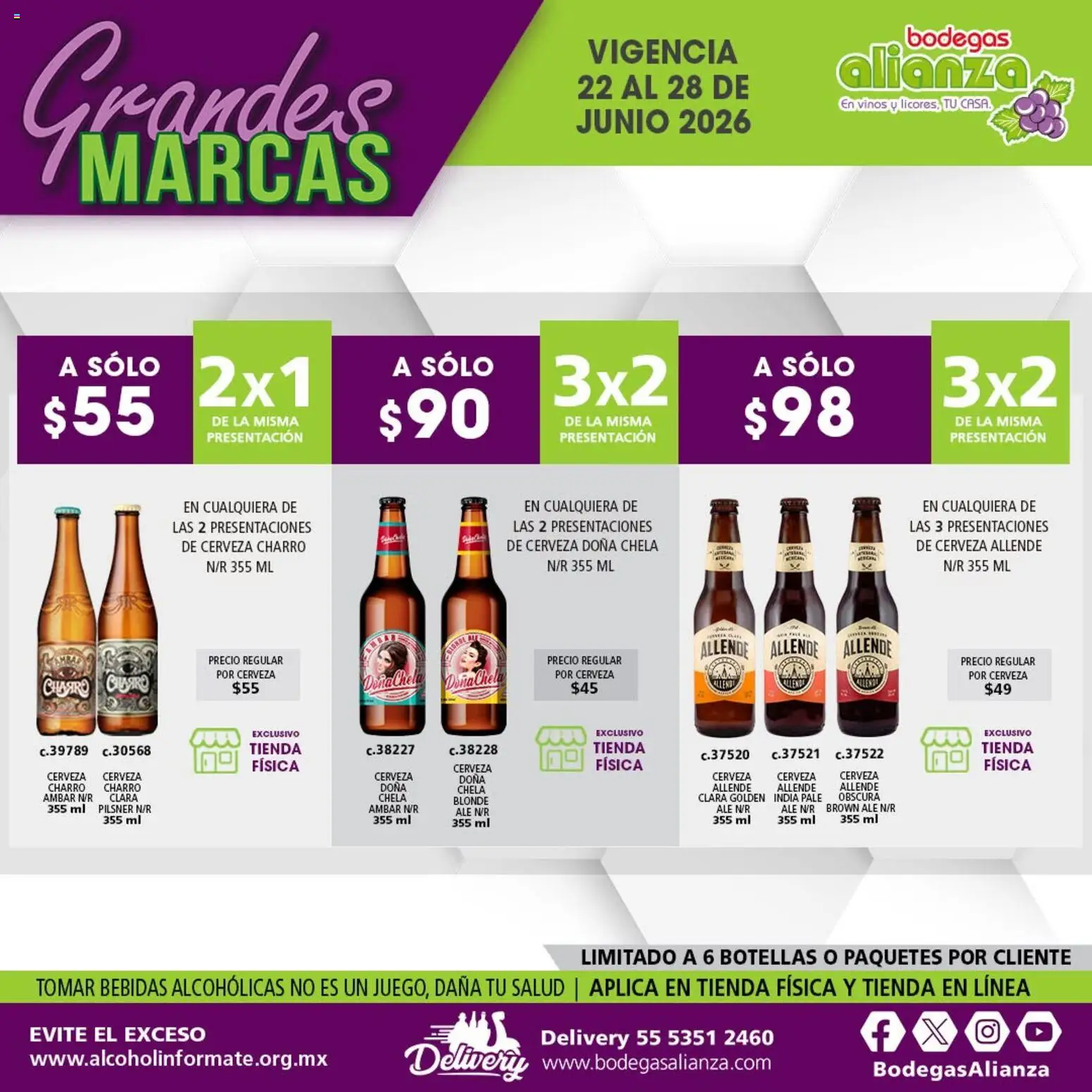 Nuevas ofertas de Bodegas Alianza válidas en toda la República Mexicana desde el 22/06/2026. ¡Encuentra las mejores ofertas en Bodegas Alianza catálogo Grandes Marcas! | Página: 11 | Productos: Cerveza