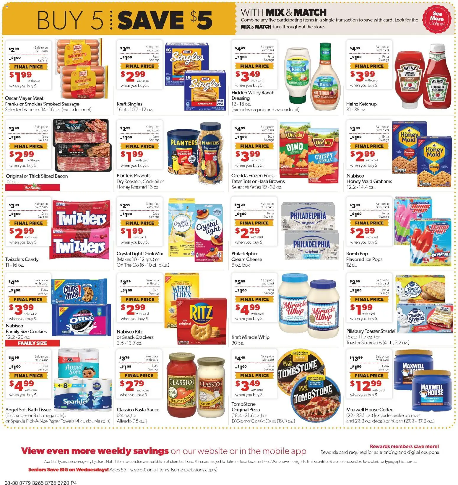 Family Fare Weekly Ad - IA - valid from 08/30/2026 | Page: 4 | Products: Pizza, Pasta, Tomato, Paper towels