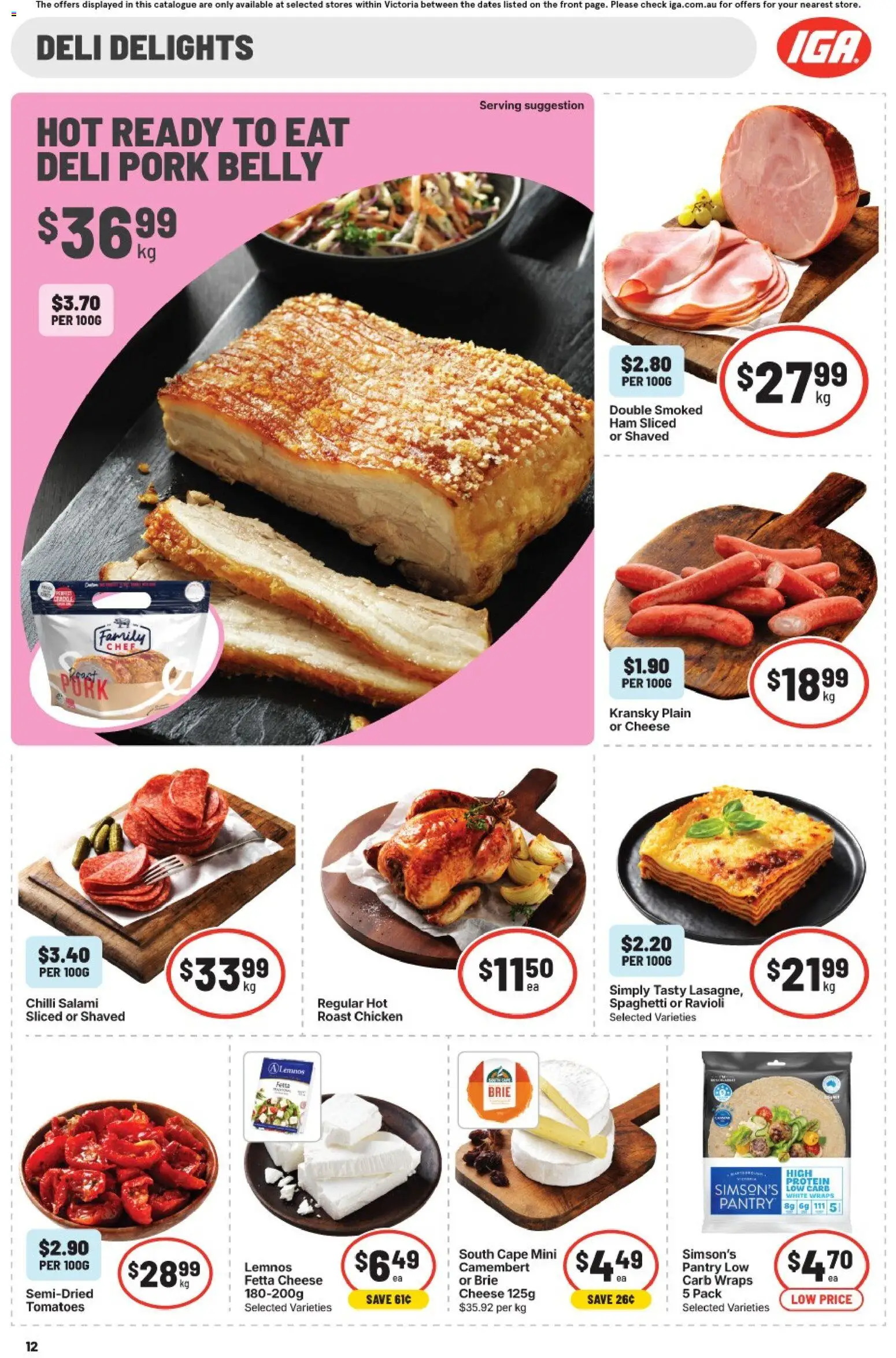 IGA catalogue - valid from 30/09/2026 | Page: 11 | Products: Cheese, Chicken, Tomatoes, Pork belly