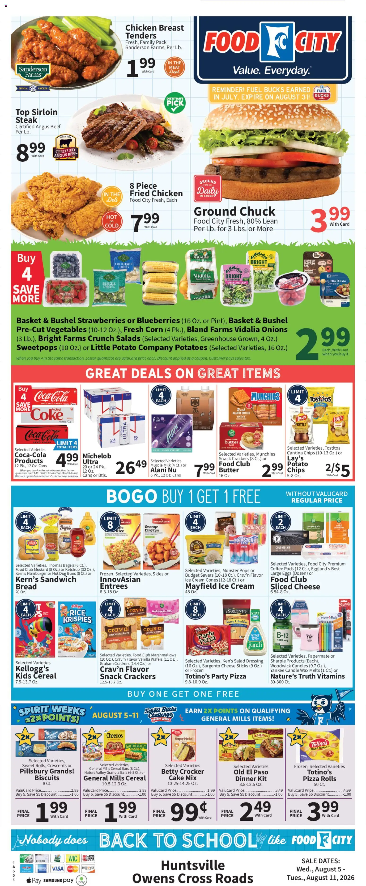 Food City Weekly Ad - valid from 08/05/2026 | Page: 5 | Products: Basket, Milk, Beef, Pepper
