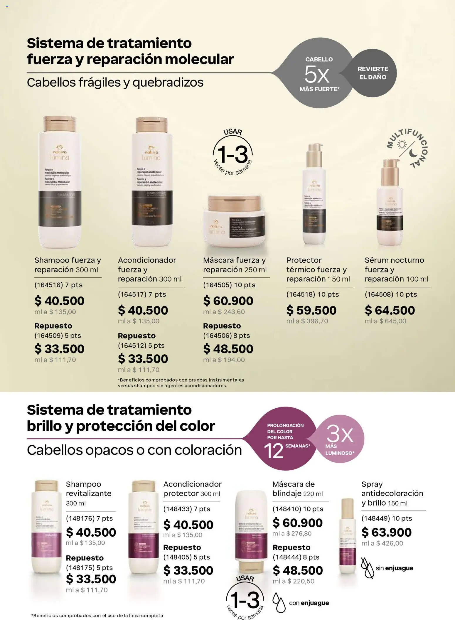 Natura revista - valida desde el 23/09/2026 | Página: 166 | Productos: Shampoo, Brillo, Máscara, Acondicionador