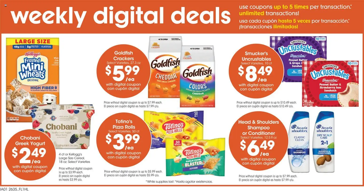 Food 4 Less Weekly Ad - valid from 09/30/2026 | Page: 2 | Products: Conditioner, Butter, Cheese, Pizza