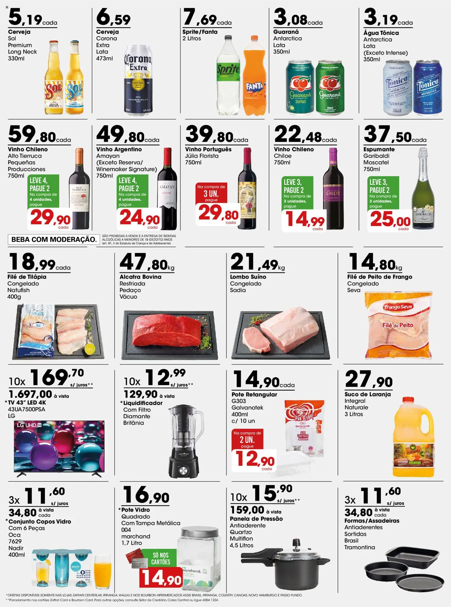 Zaffari Folheto - válido de 09.03.2026 | Página: 3 | Produtos: Alcatra, Panela de pressão, Frango, Filé de tilápia