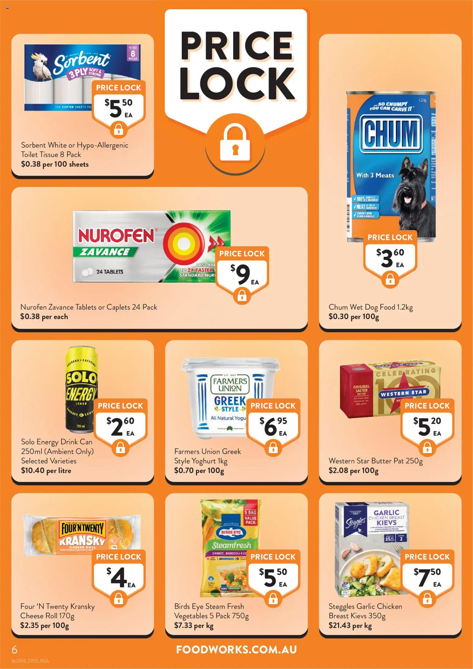Foodworks catalogue - valid from 25.05.2026 | Page: 6 | Products: Cheese, Yoghurt, Energy drink, Meat