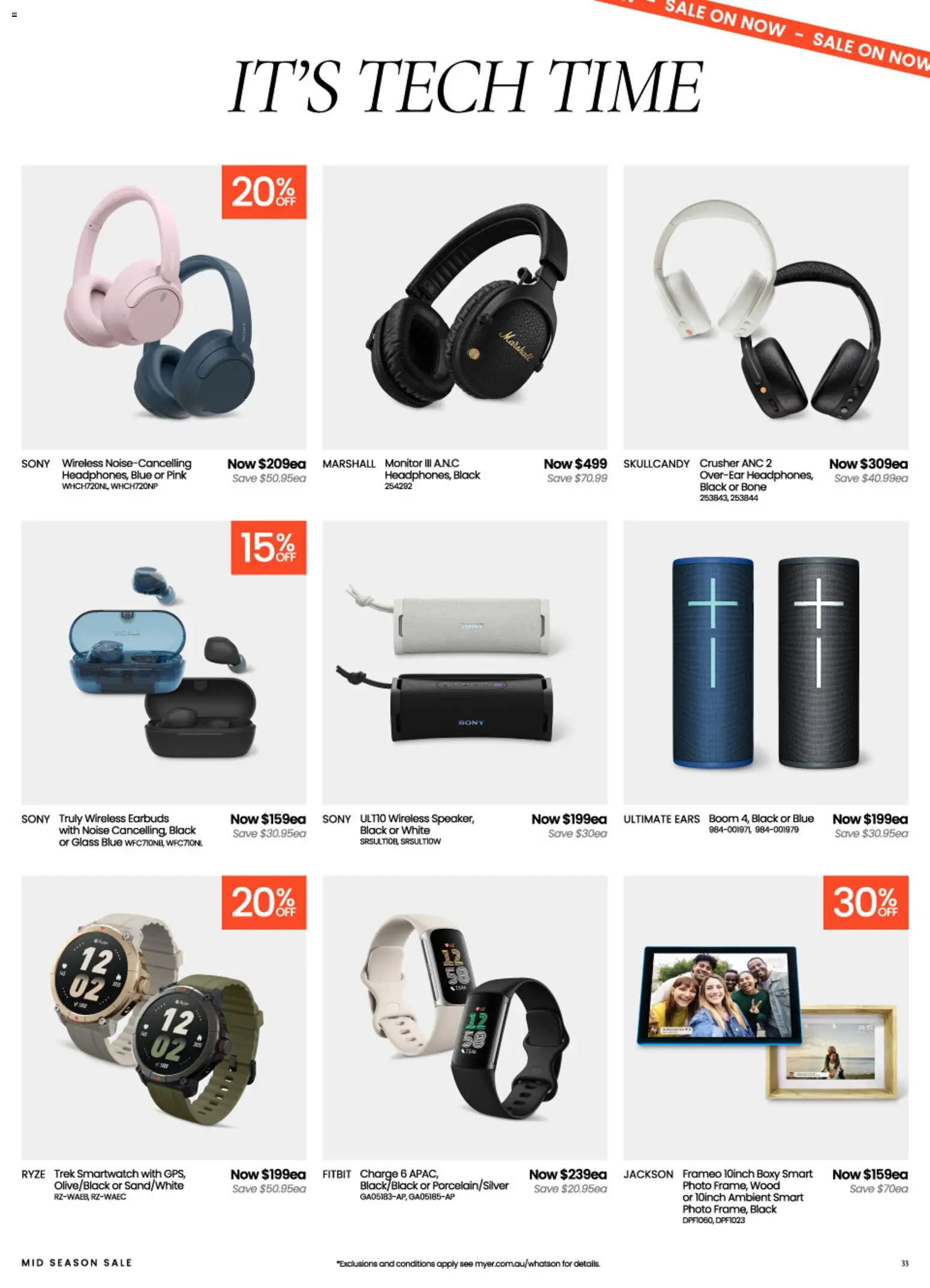 Myer catalogue - valid from 09/09/2026 | Page: 33 | Products: Wood, Monitor, Smartwatch