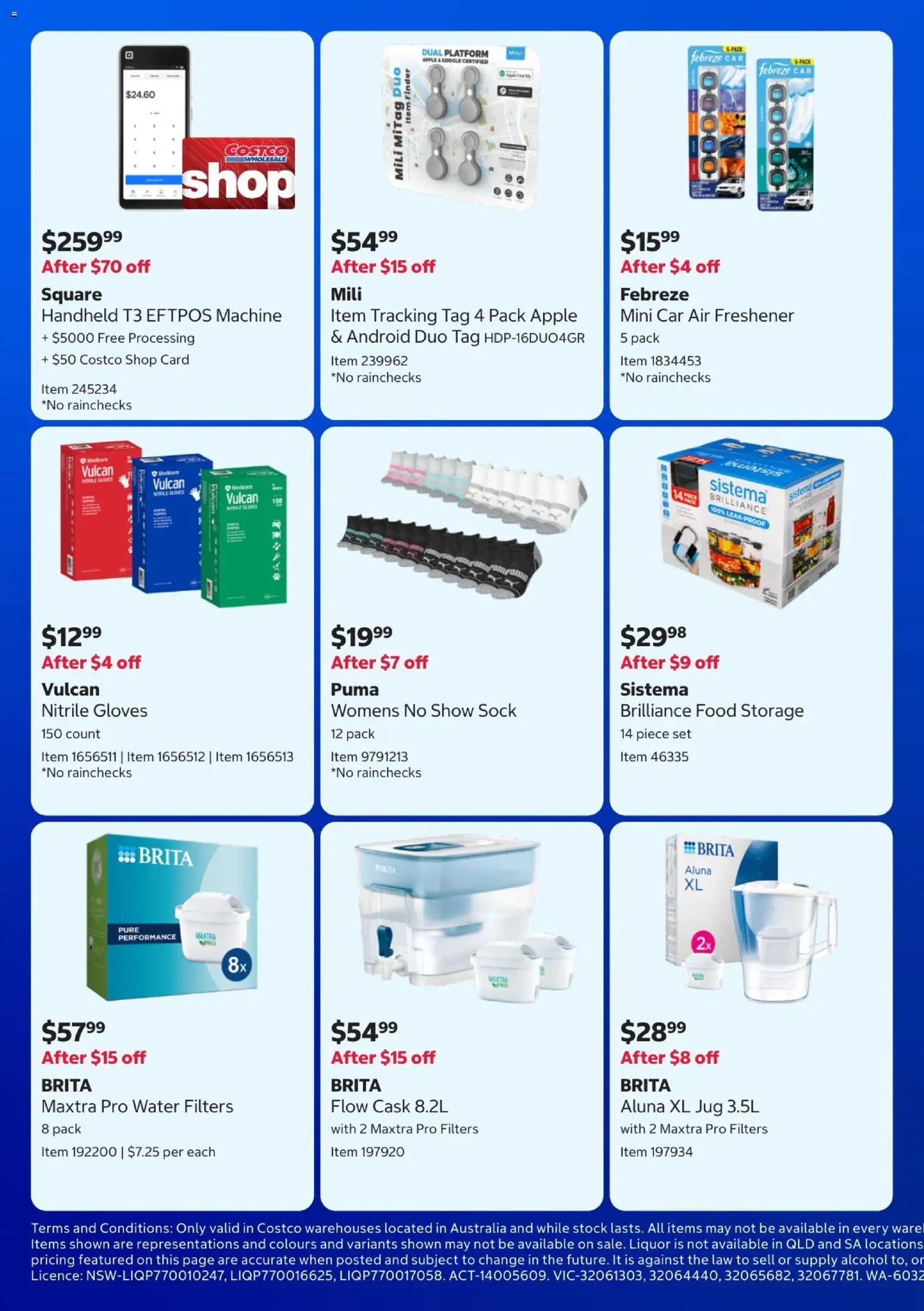 Costco catalogue - valid from 08.06.2026 | Page: 4 | Products: Food storage, Water, Gloves, Air freshener