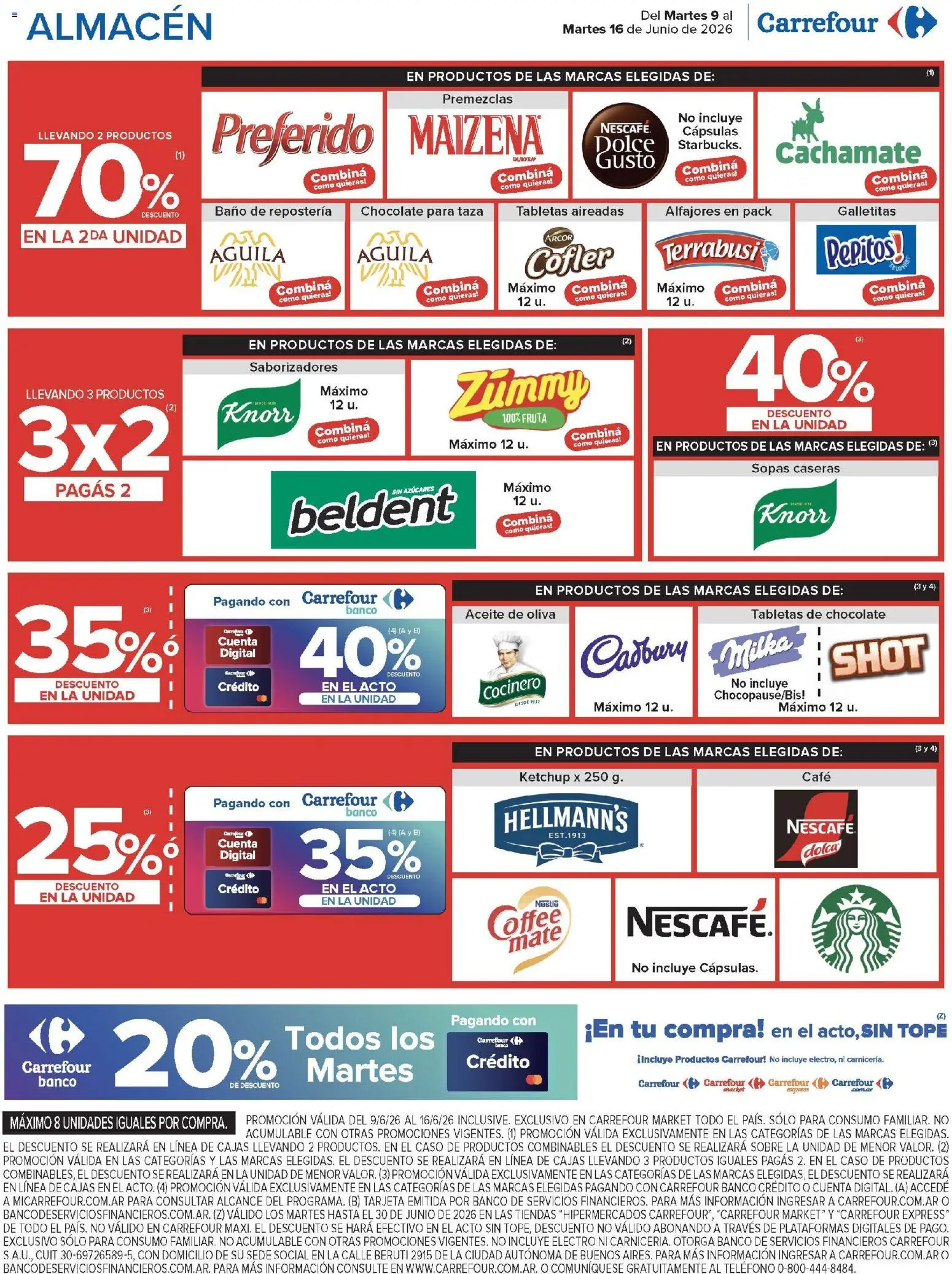 Carrefour Market catálogo │ válido desde el 09.06.2026 | Página: 9 | Productos: Baño, Taza, Oliva, Chocolate