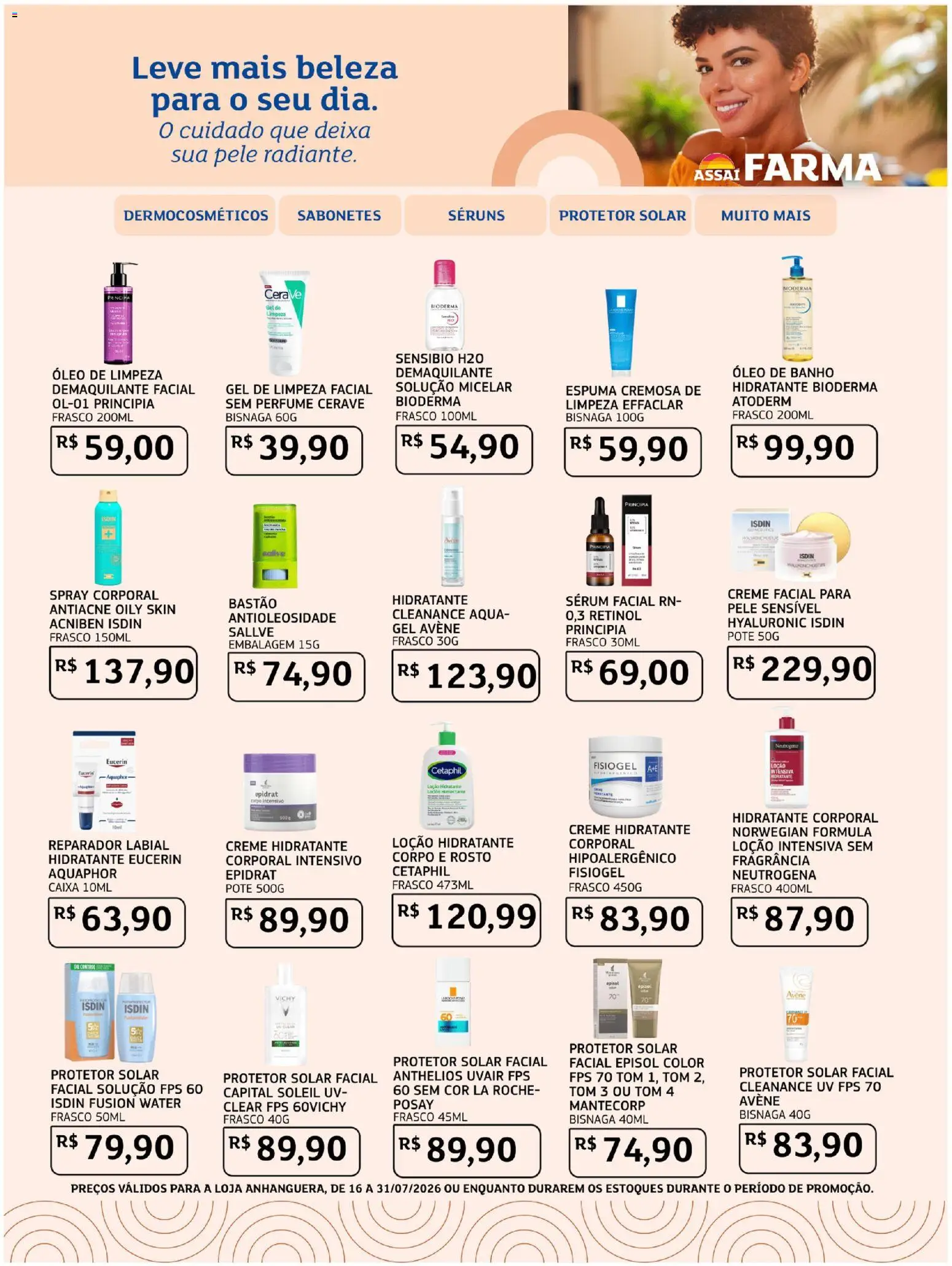 Assaí Atacadista Folheto - válido de 16/07/2026 | Página: 2 | Produtos: Caixa, Demaquilante, Cera, Protetor solar facial