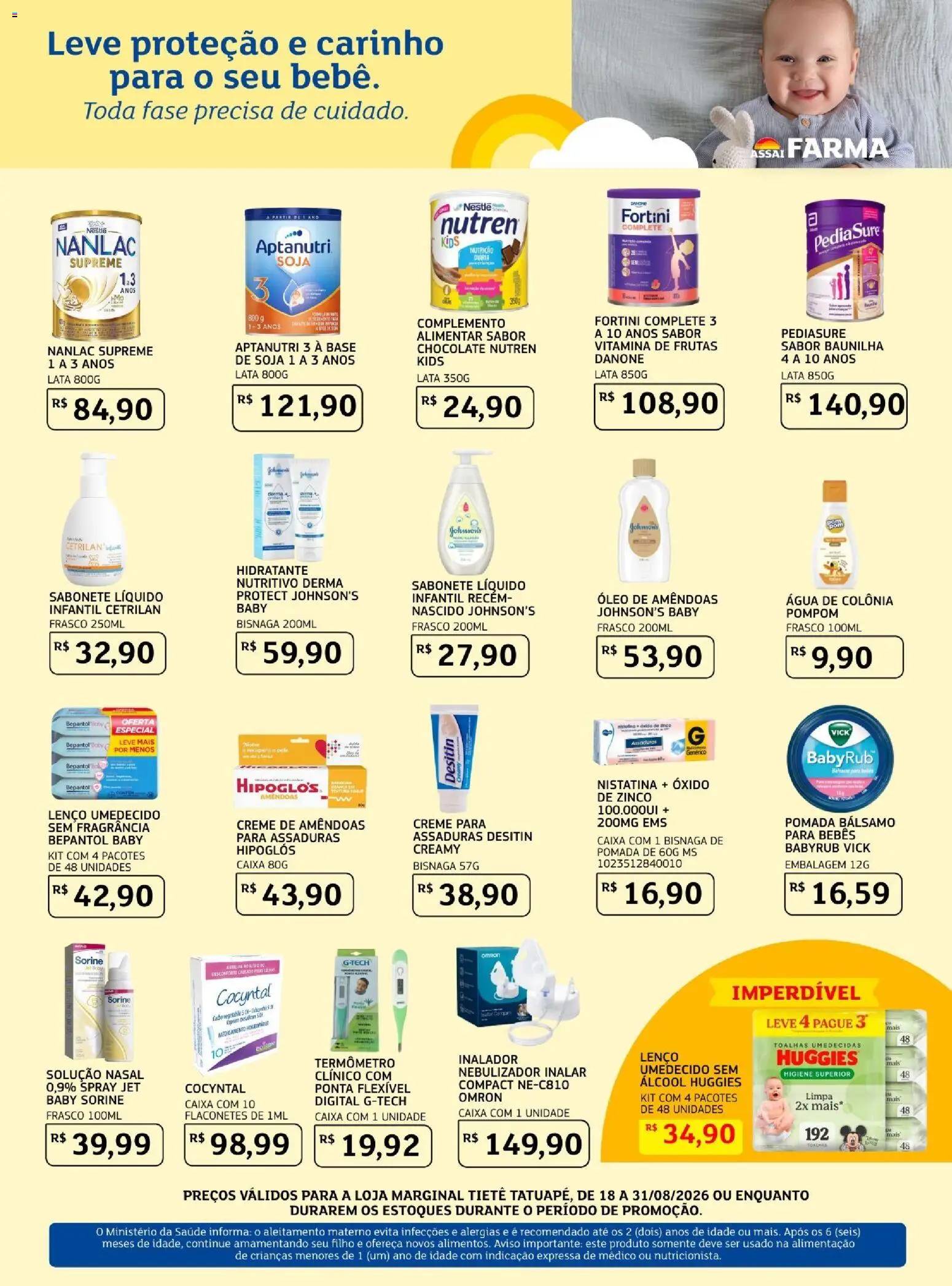 Assaí Atacadista Folheto - válido de 17/08/2026 | Página: 4 | Produtos: Frutas, Lenço, Caixa, Pomada