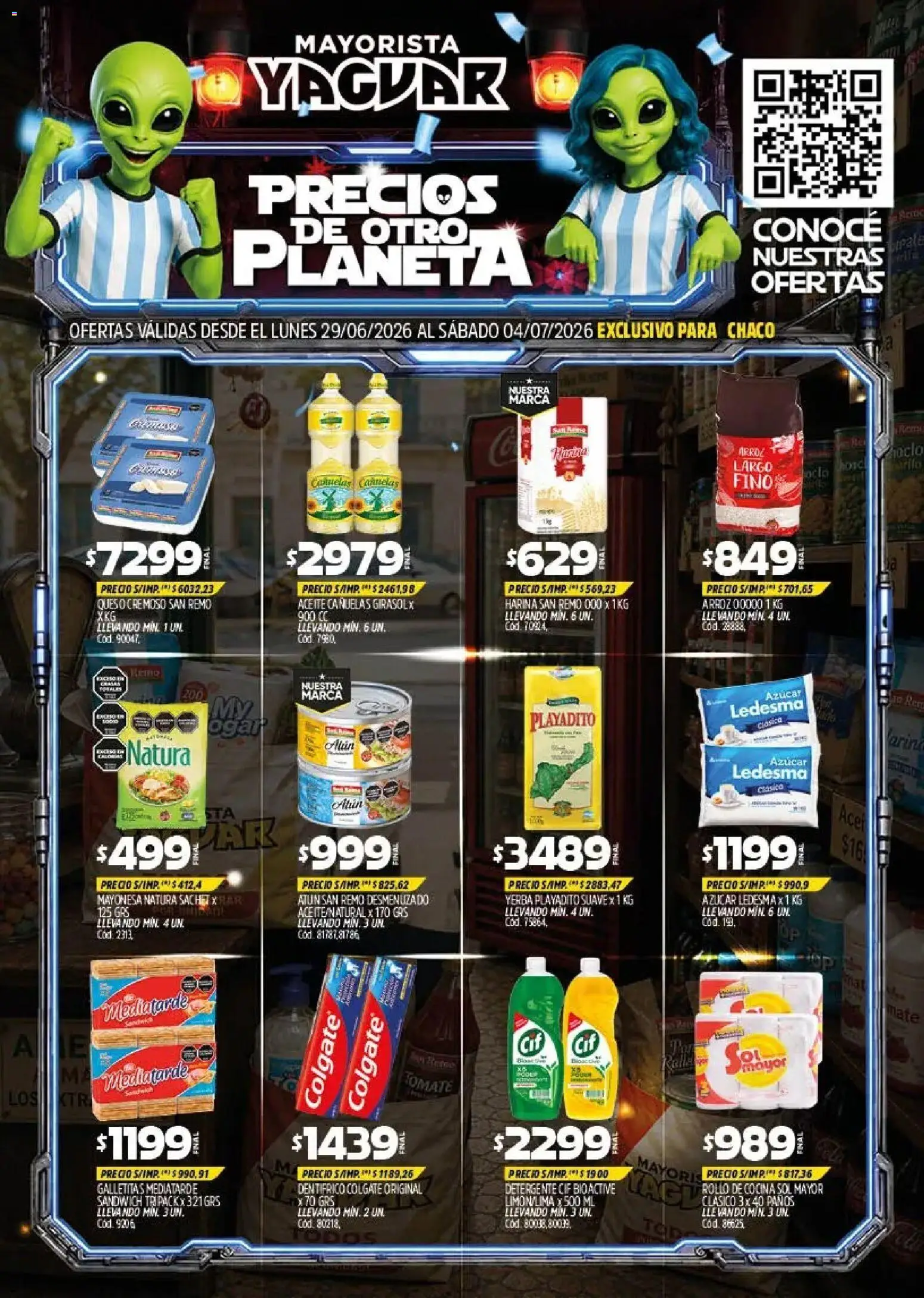 Yaguar - Oferta Semanal Chaco │ válido desde el 29/06/2026 | Página: 1 | Productos: Aceite, Mayonesa, Tomate, Arroz