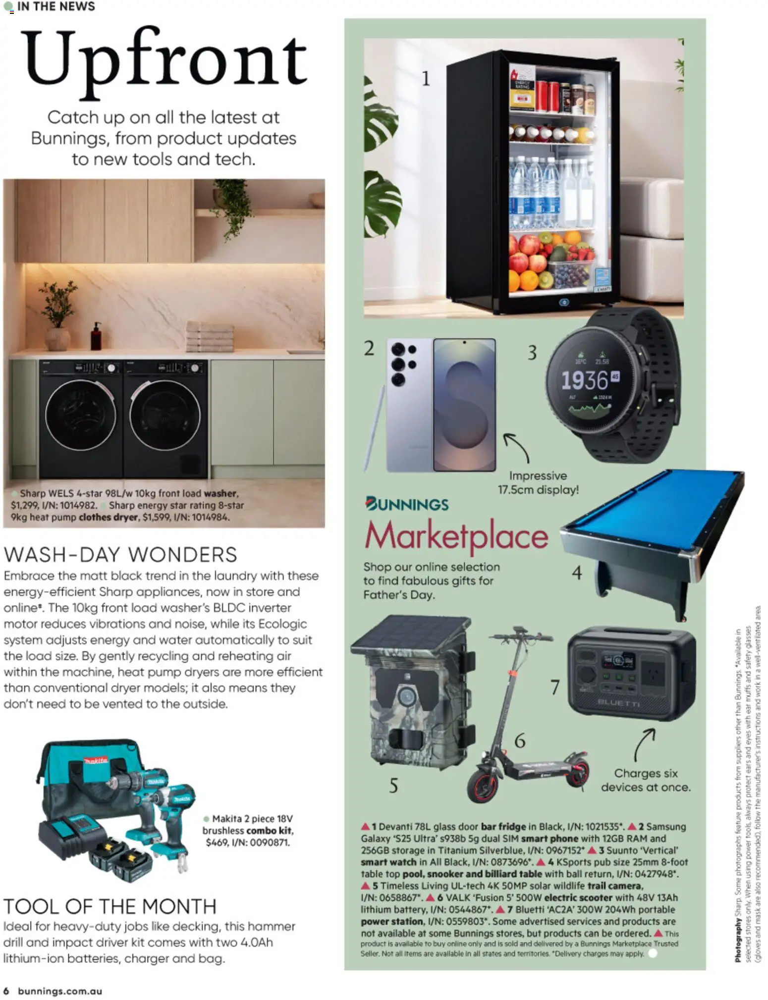 Bunnings Warehouse catalogue - valid from 01/08/2026 | Page: 6 | Products: Phone, Watch, Dryer, Tools
