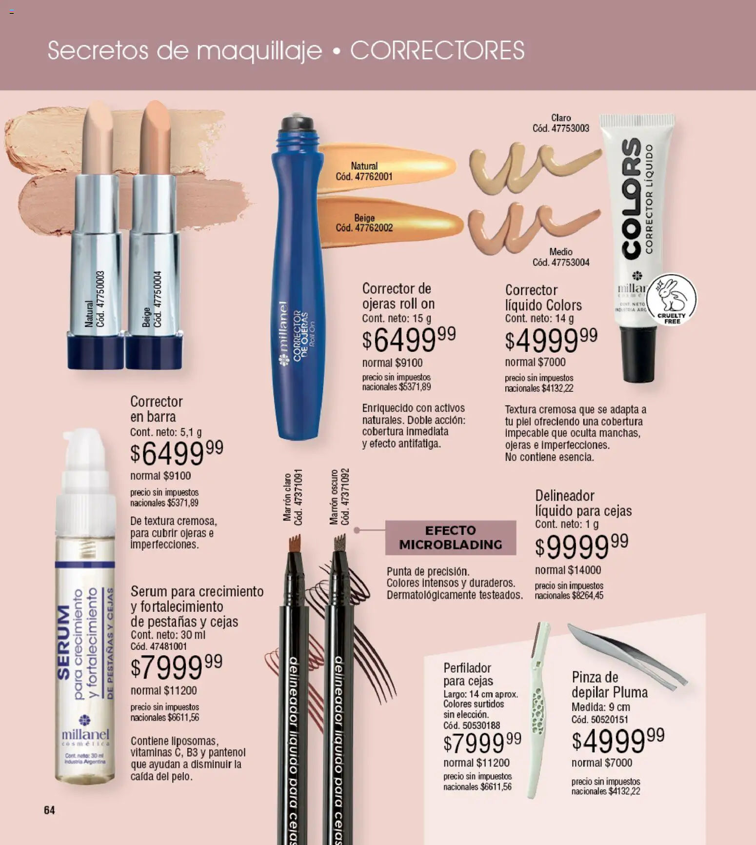 Millanel - Catálogo │ válido desde el 30/03/2026 | Página: 64 | Productos: Vitaminas, Ron, Pinza, Perfilador