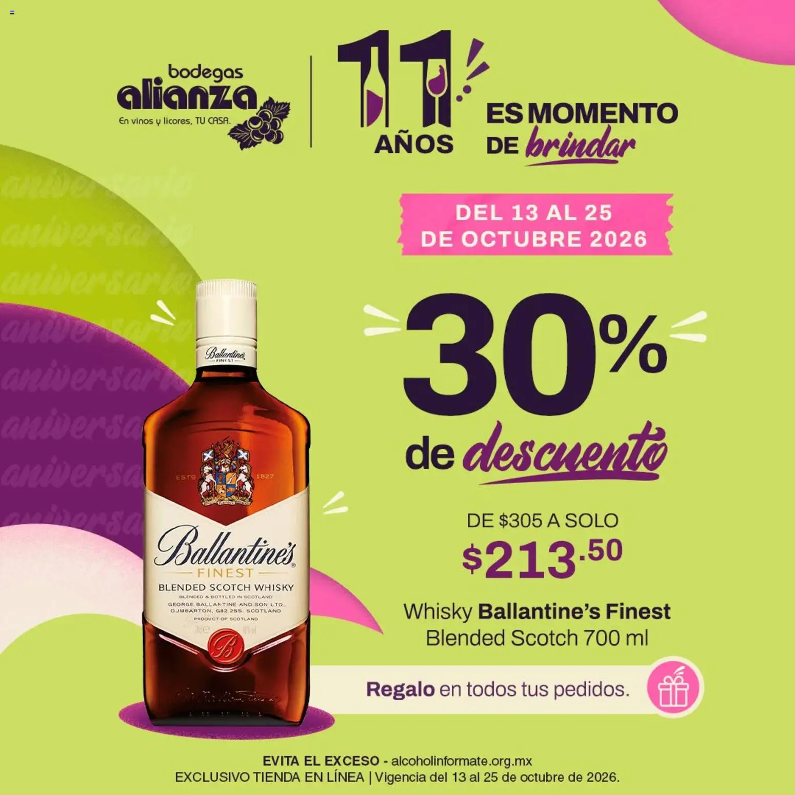 Nuevas ofertas de Bodegas Alianza válidas en toda la República Mexicana desde el 13/10/2026. ¡Encuentra las mejores ofertas en Bodegas Alianza catálogo Es momento de brindar! | Página: 1