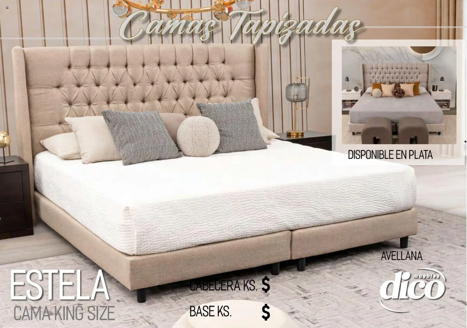 Nuevas ofertas de Muebles Dico válidas en toda la República Mexicana desde el 01.04.2026. ¡Encuentra las mejores ofertas en Muebles Dico catálogo Camas tapizadas ! | Página: 43 | Productos: Cabecera, Cama