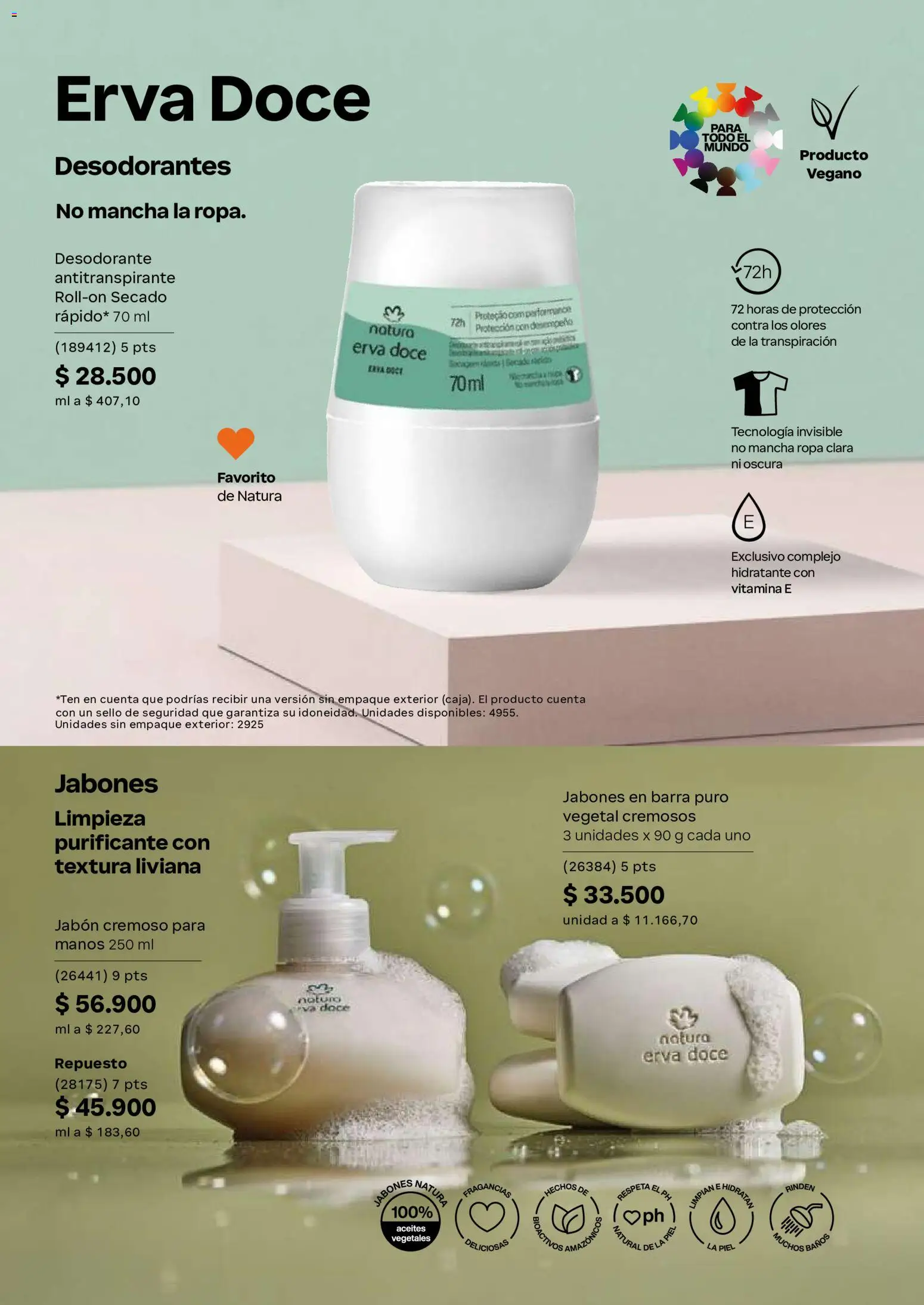 Natura revista - valida desde el 02/09/2026 | Página: 129 | Productos: Jabón, Desodorante, Antitranspirante, Ropa