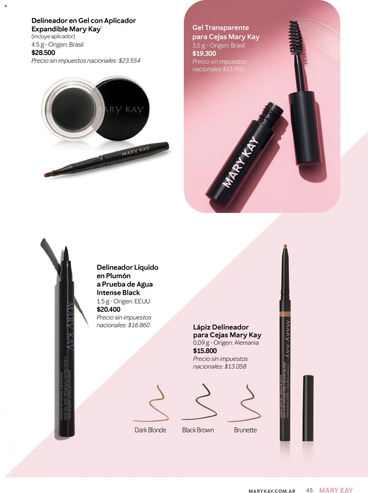Mary Kay - Look Digital Otoño 2026 │ válido desde el 01/04/2026 | Página: 45 | Productos: Delineador, Agua