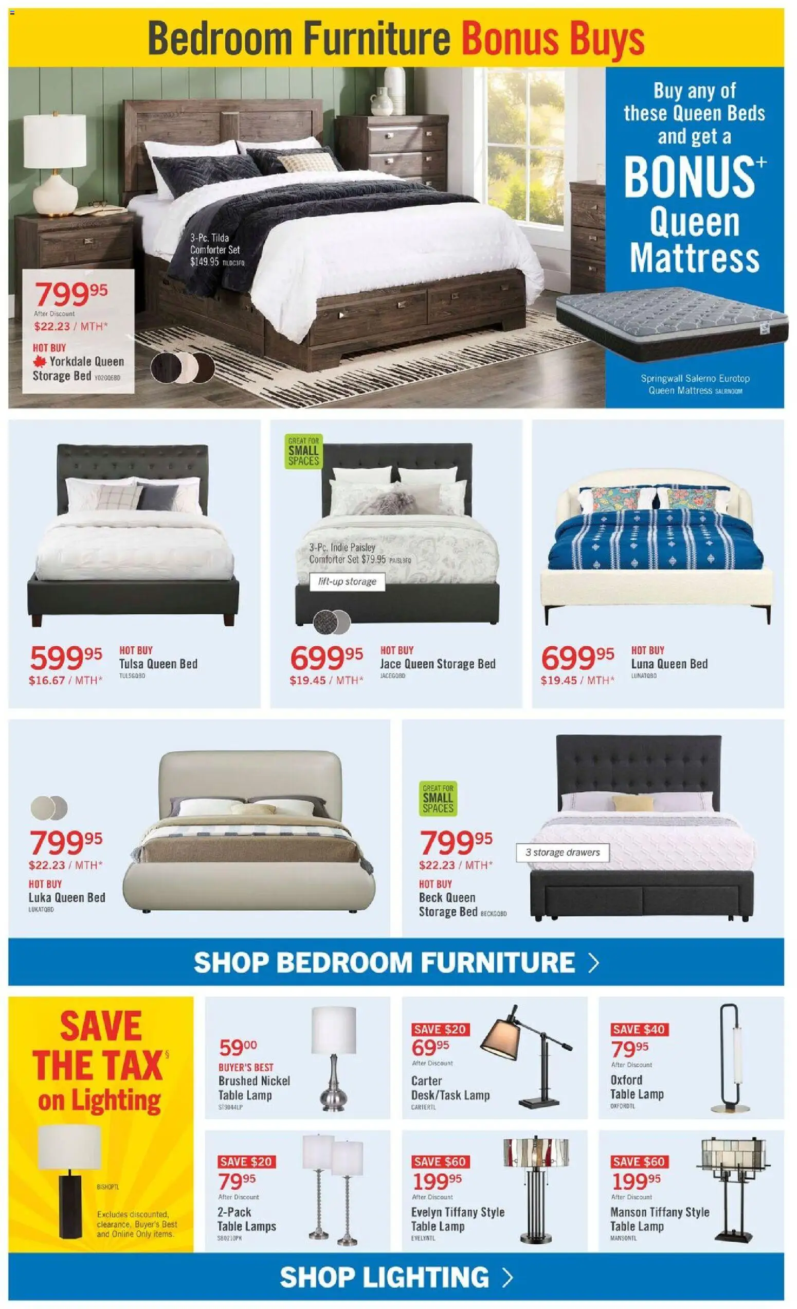 The Brick flyer valid from 15.05.2026 | Page: 7 | Products: Bed, Mattress, Table, Lamp