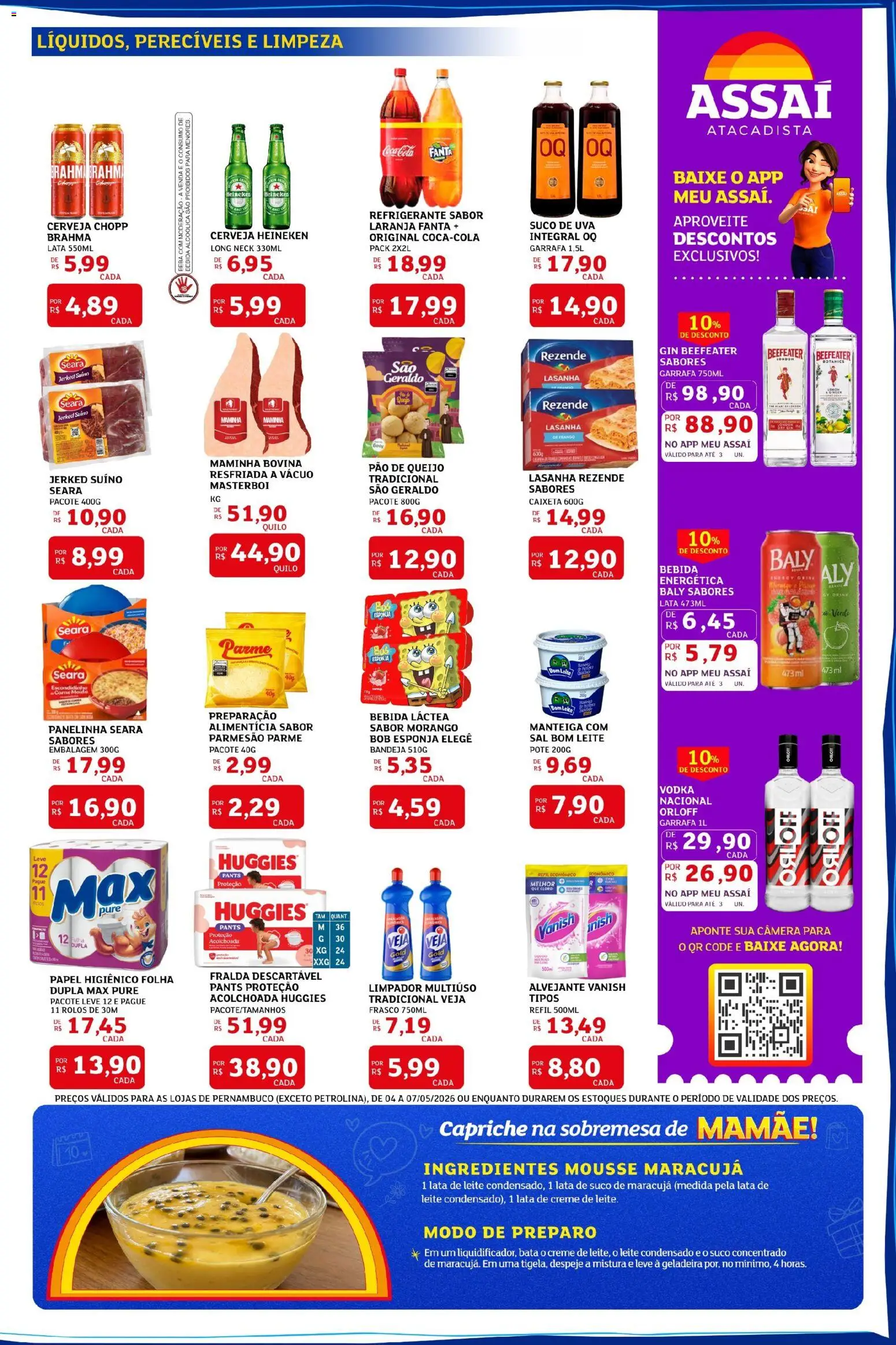 Assaí Atacadista Folheto - válido de 04.05.2026 | Página: 3 | Produtos: Cola, Manteiga, Creme, Vanish