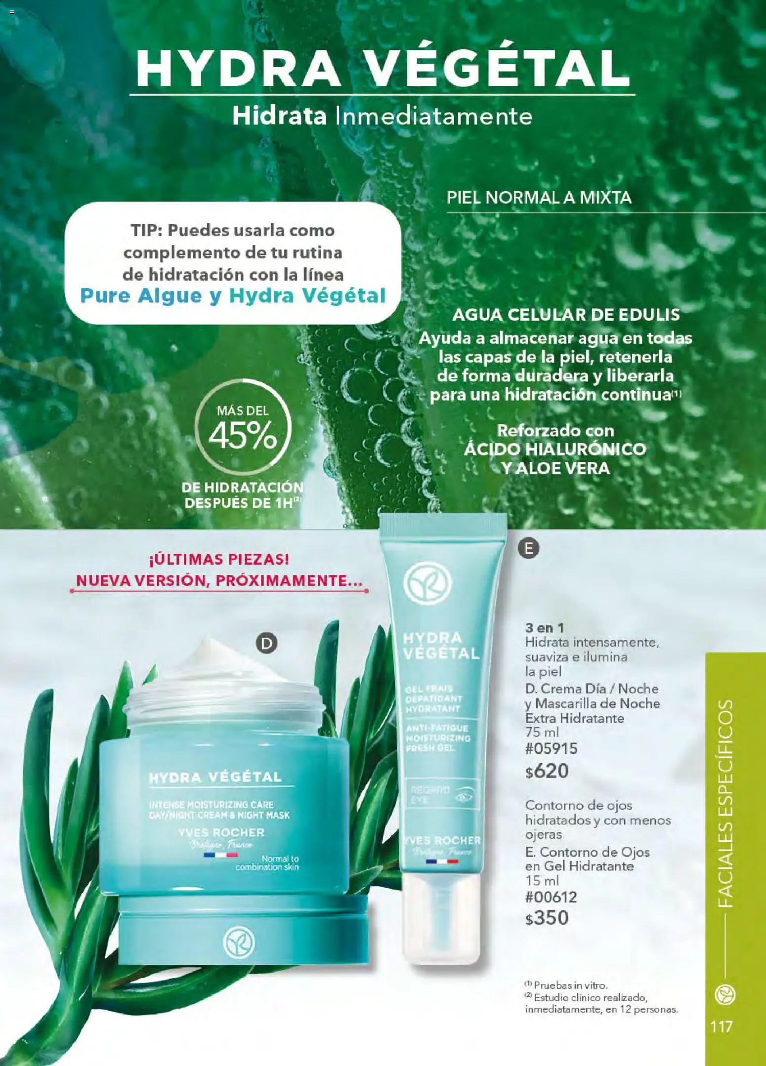 Nuevas ofertas de Yves Rocher válidas en toda la República Mexicana desde el 21.04.2026. ¡Encuentra las mejores ofertas en Yves Rocher campaña 6 2026! | Página: 119 | Productos: Contorno de ojos, Crema, Contorno, Agua