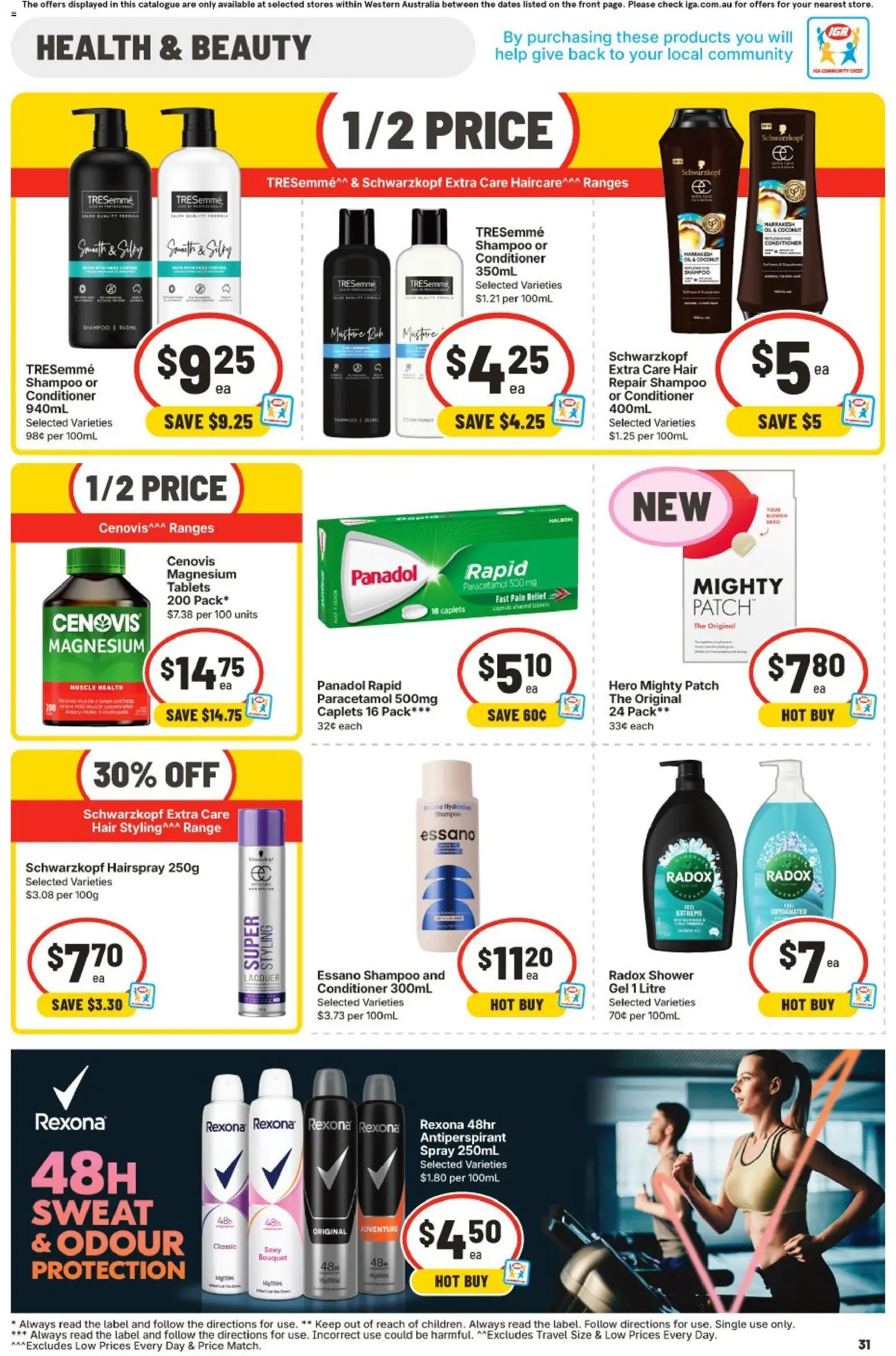 IGA catalogue - valid from 03.06.2026 | Page: 31 | Products: Shower, Shampoo, Conditioner, Tablets