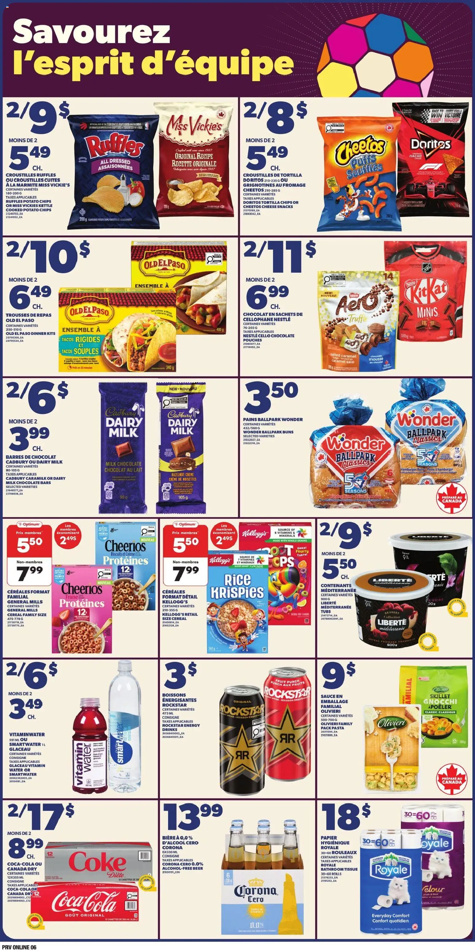Provigo flyer valid from 18.06.2026 | Page: 7 | Products: Rice, Pasta, Milk, Cheese