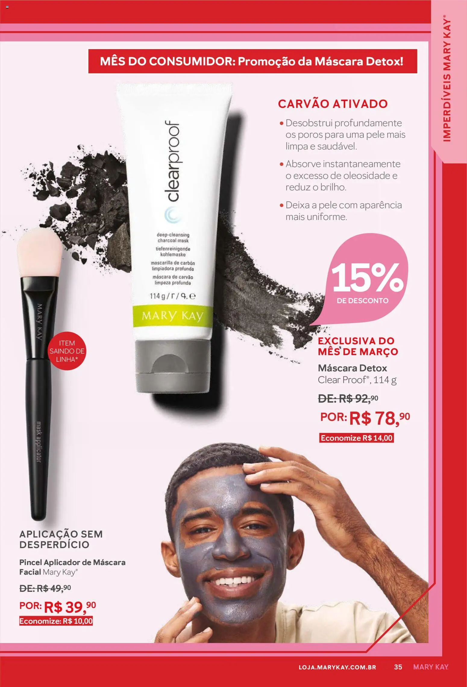 Mary Kay Folheto - válido de 01/03/2026 | Página: 35 | Produtos: Pincel, Máscara facial