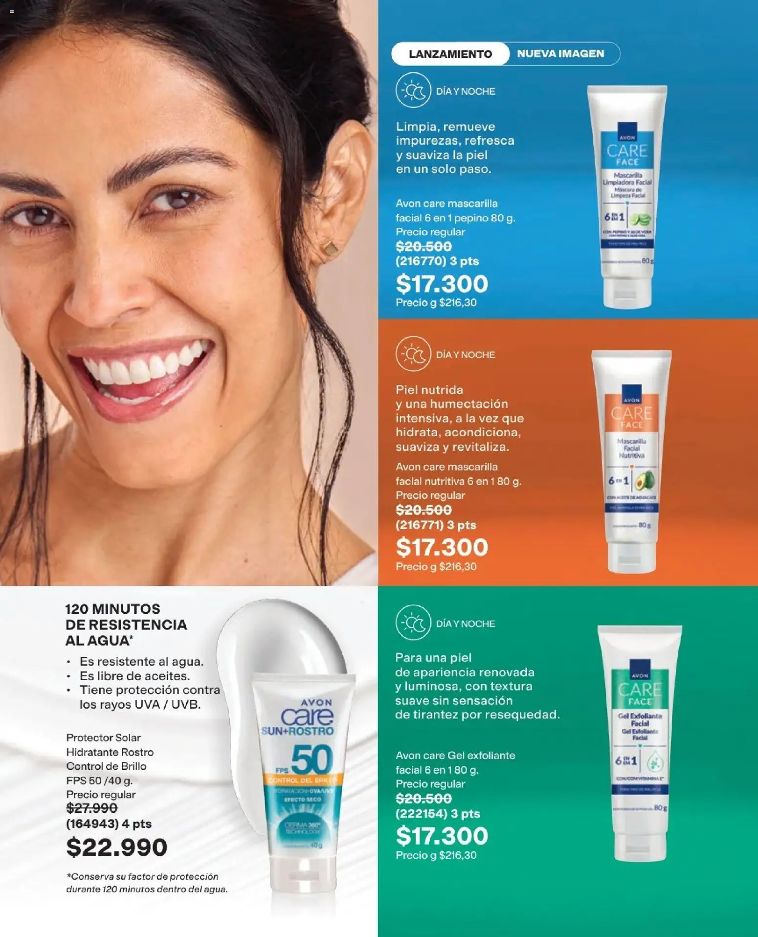 Avon revista - valida desde el 01.09.2026 | Página: 136 | Productos: Brillo, Máscara, Uva, Protector solar