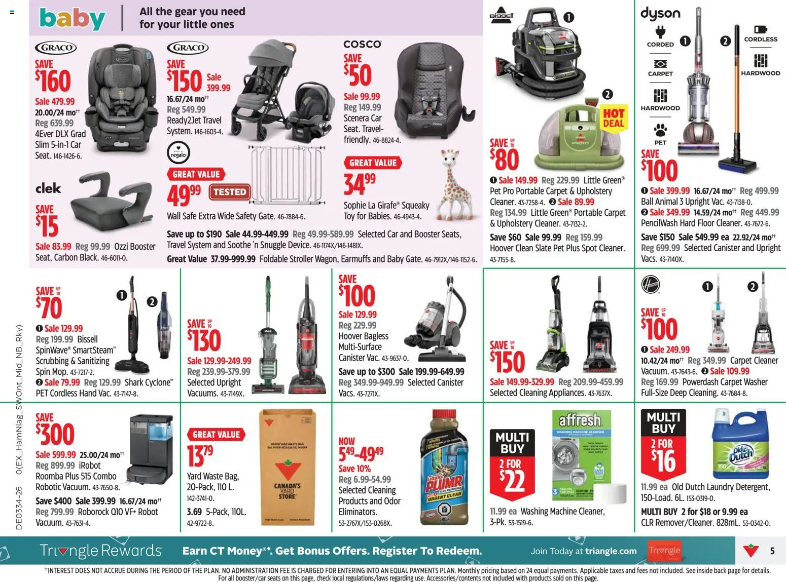 Canadian Tire flyer valid from Aug 20, 2026 | Page: 5 | Products: Washing machine, Robot, Carpet