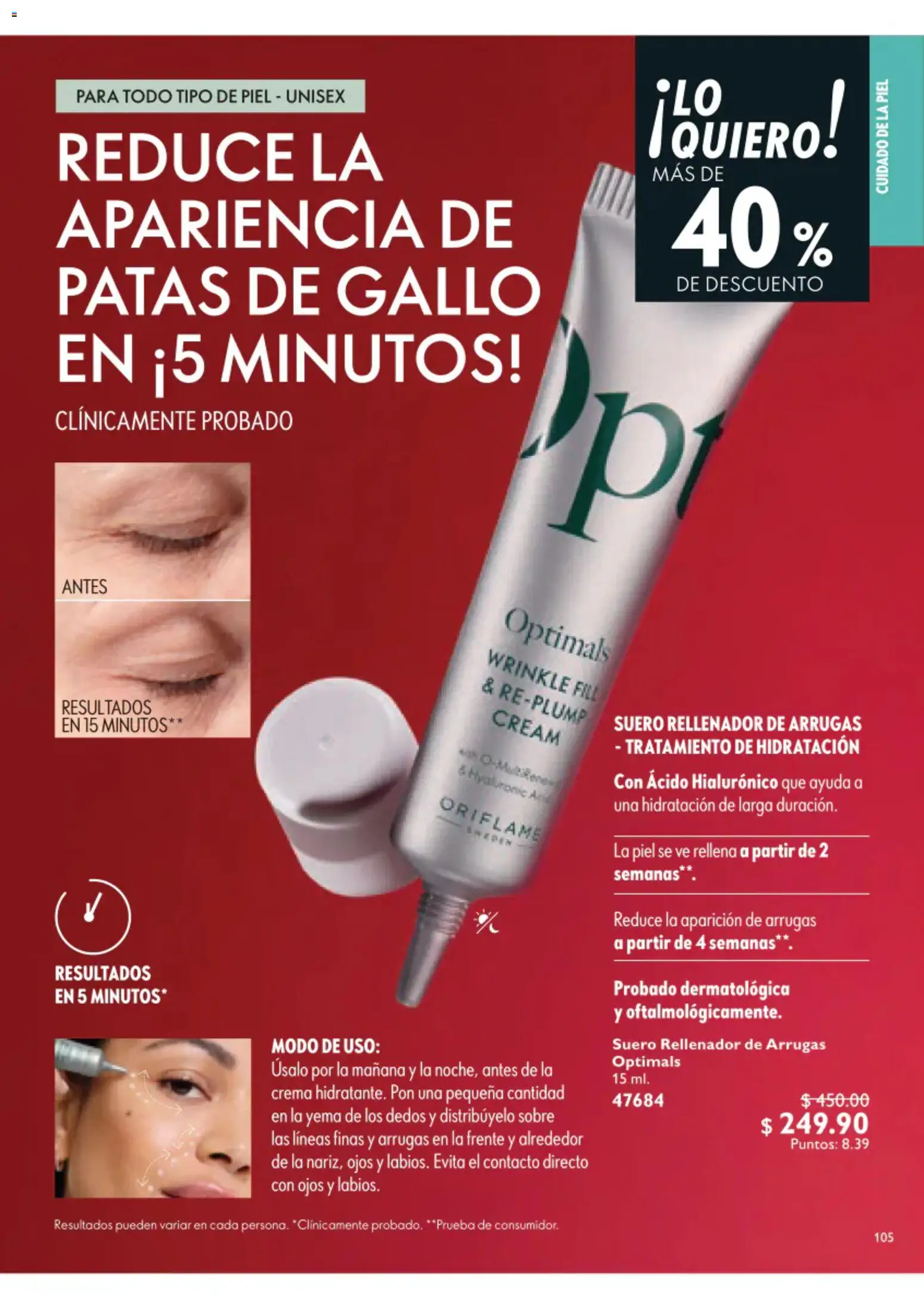 Nuevas ofertas de Oriflame válidas en toda la República Mexicana desde el 01/08/2026. ¡Encuentra las mejores ofertas en Oriflame campaña 11 2026! | Página: 105 | Productos: Crema, Sobre