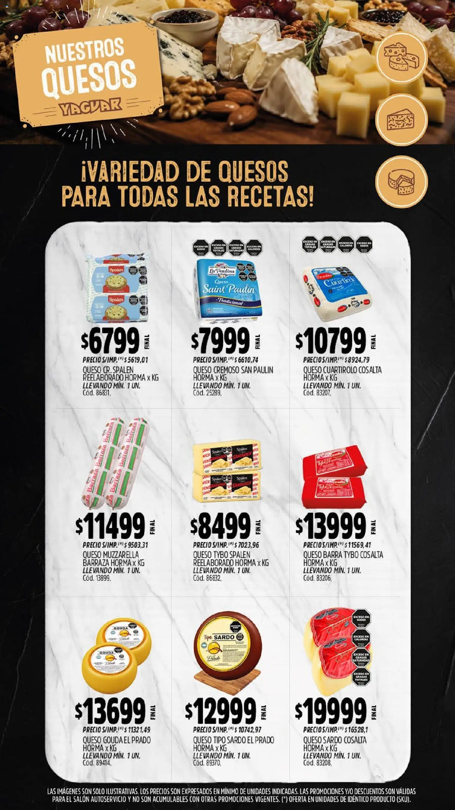 Yaguar - Oferta Semanal Salta │ válido desde el 07/09/2026 | Página: 8 | Productos: Queso Gouda, Muzzarella, Queso