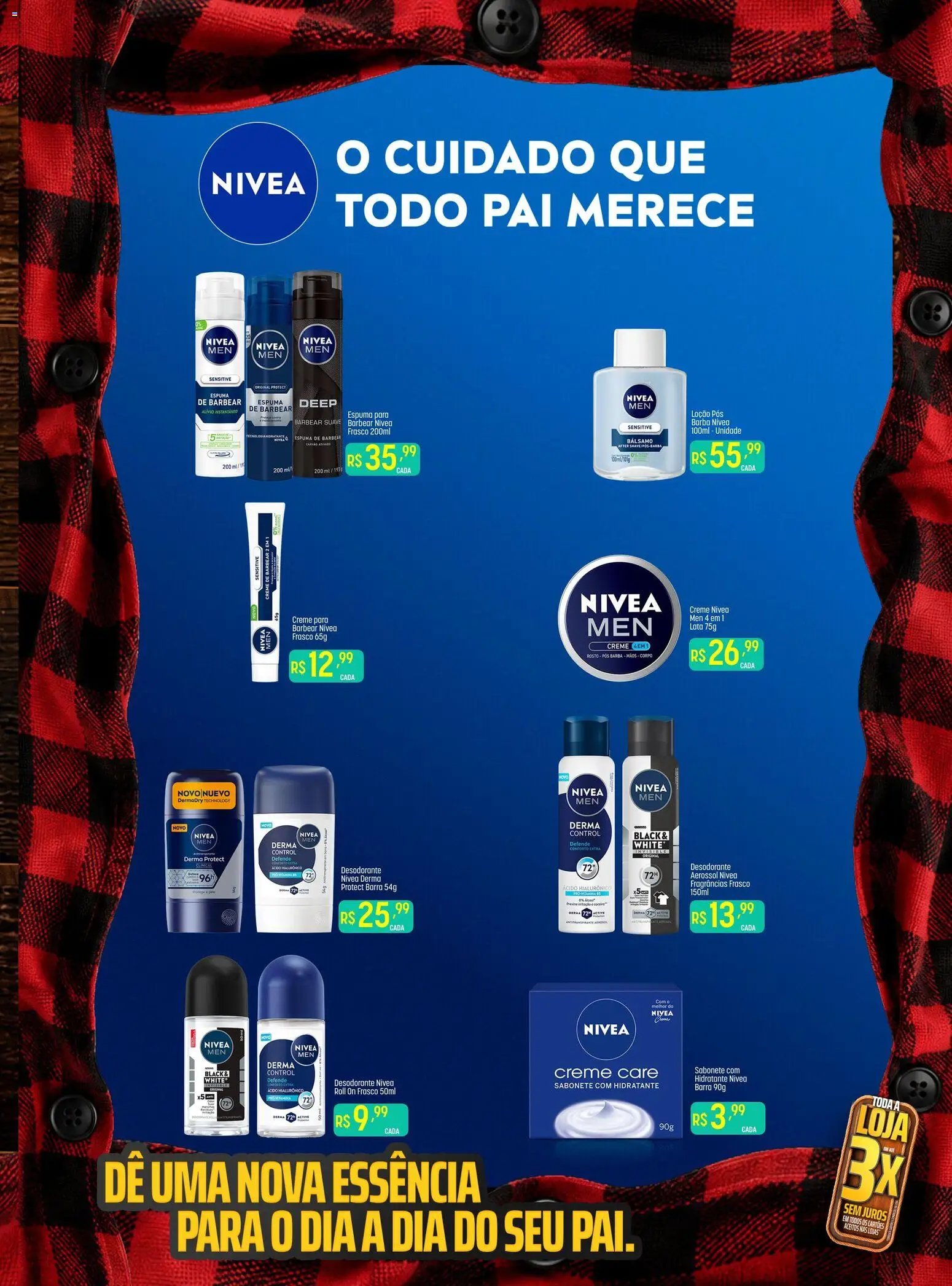 Super Muffato Folheto - válido de 31/07/2026 | Página: 3 | Produtos: Espuma de barbear, Desodorante, Creme, Creme de barbear