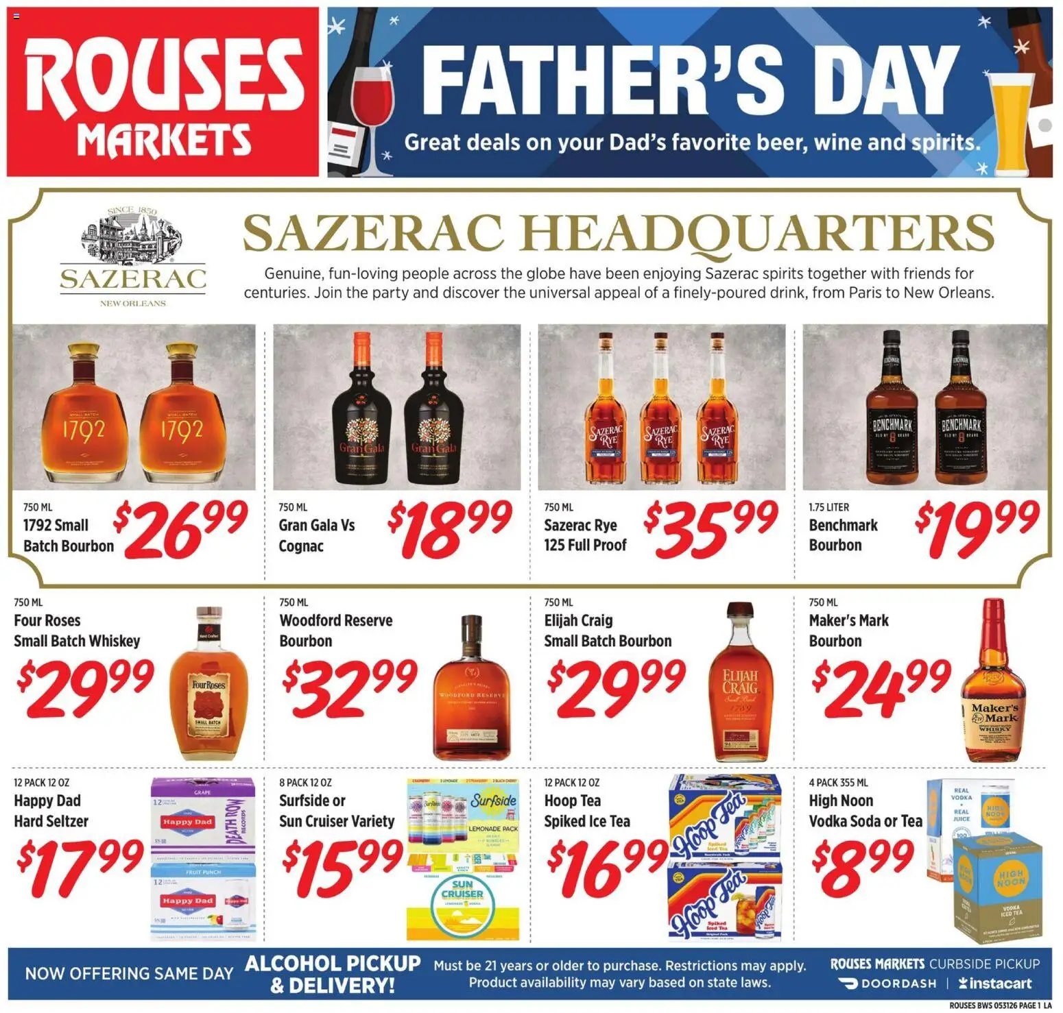 Rouses Monthly - LA - valid from 27.05.2026 | Page: 1 | Products: Juice, Wine, Tea, Vodka