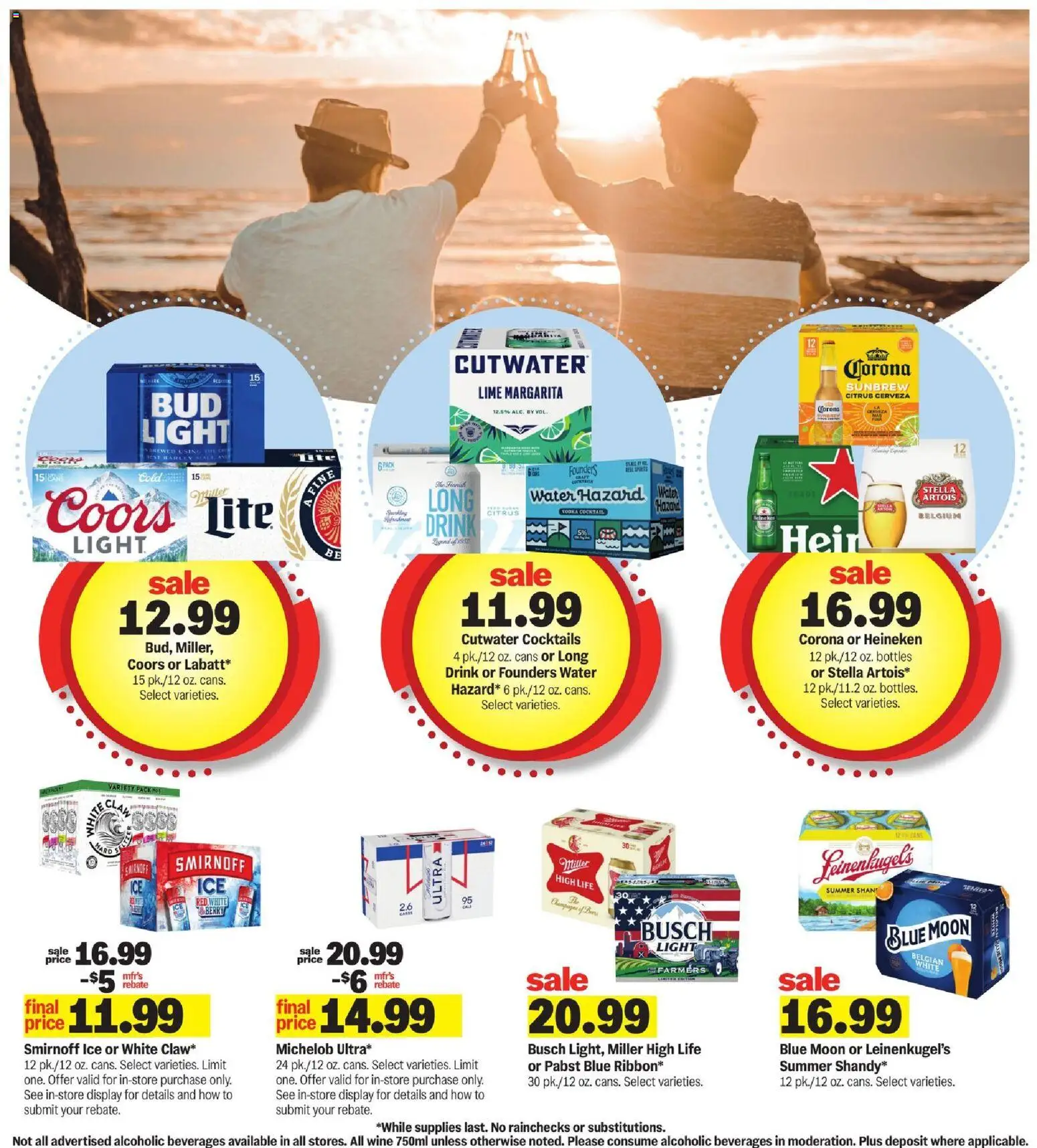 Meijer Weekly Ad - valid from 07/15/2026 | Page: 21 | Products: Wine, Heineken, Ice, Cocktails