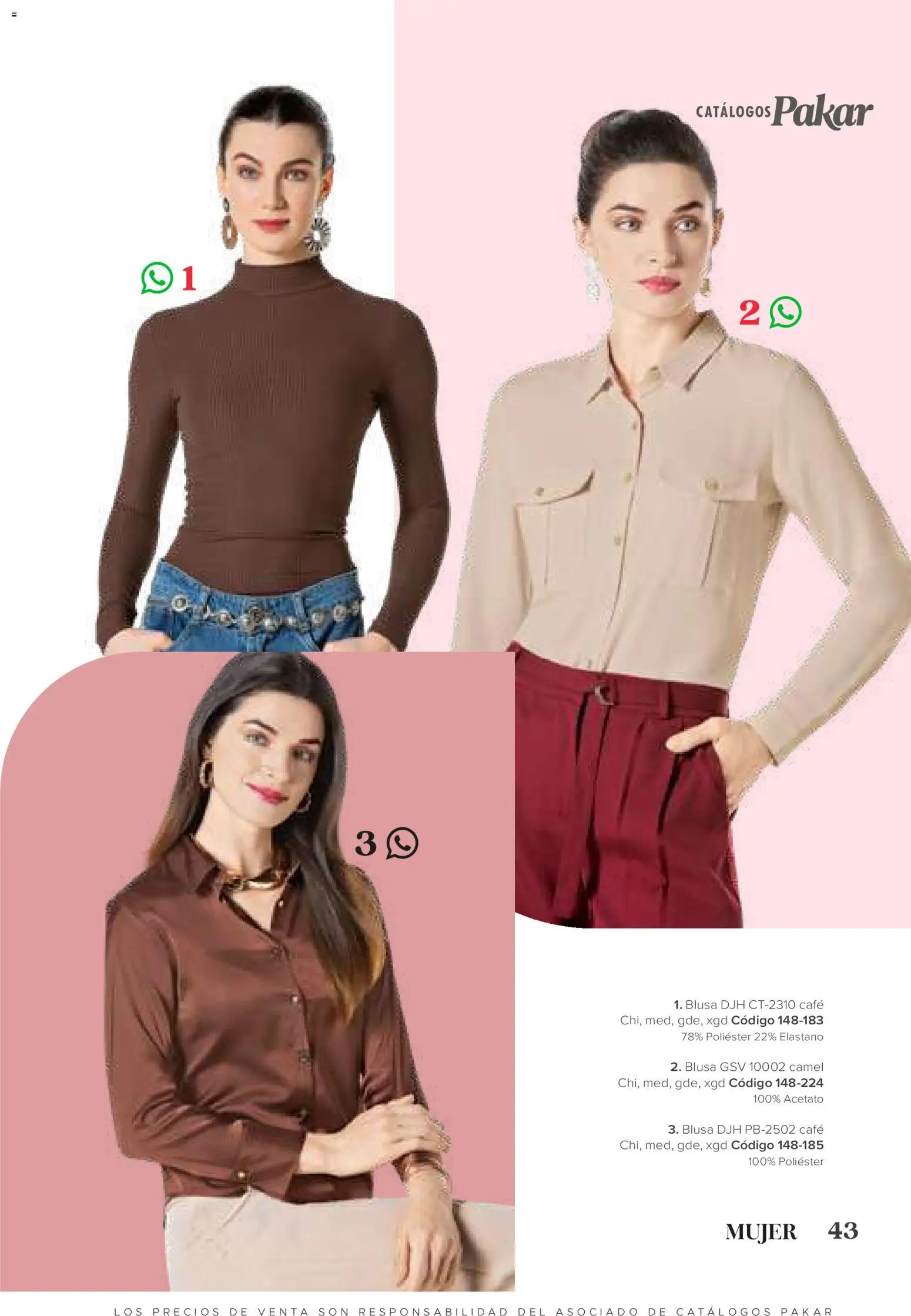 Nuevas ofertas de SC Pakar válidas en toda la República Mexicana desde el 31/07/2026. ¡Encuentra las mejores ofertas en SC Pakar catálogo Ropa! | Página: 43 | Productos: Blusa, Café
